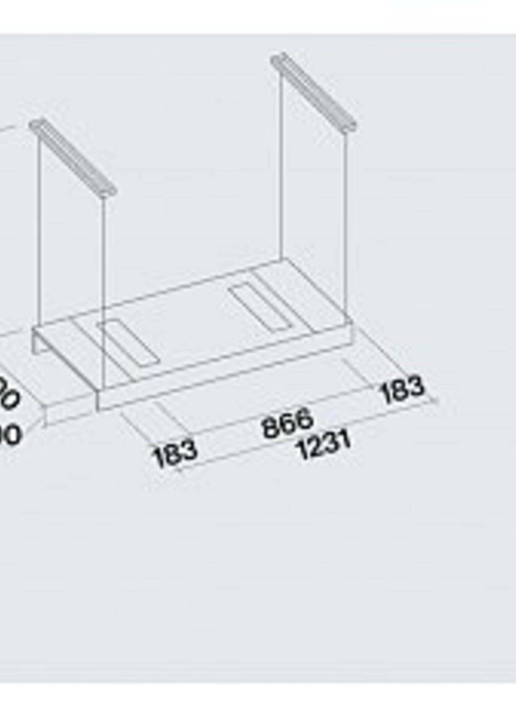 Falmec LIGHT120BL eilandafzuigkap  120cm