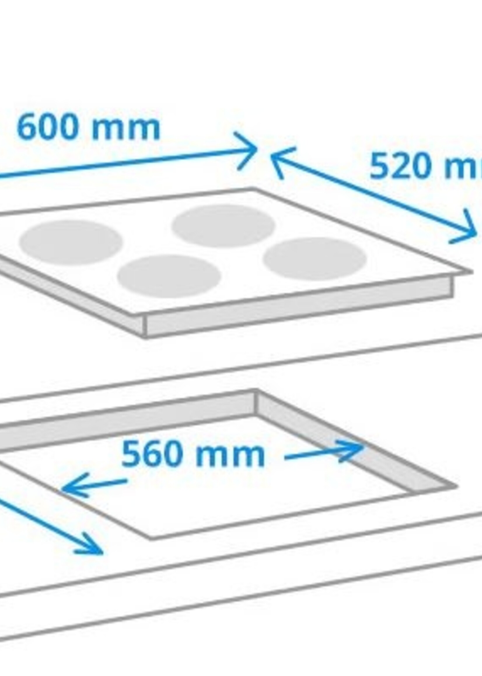 Makus Inductiekookplaat Honeycomb - 60 cm
