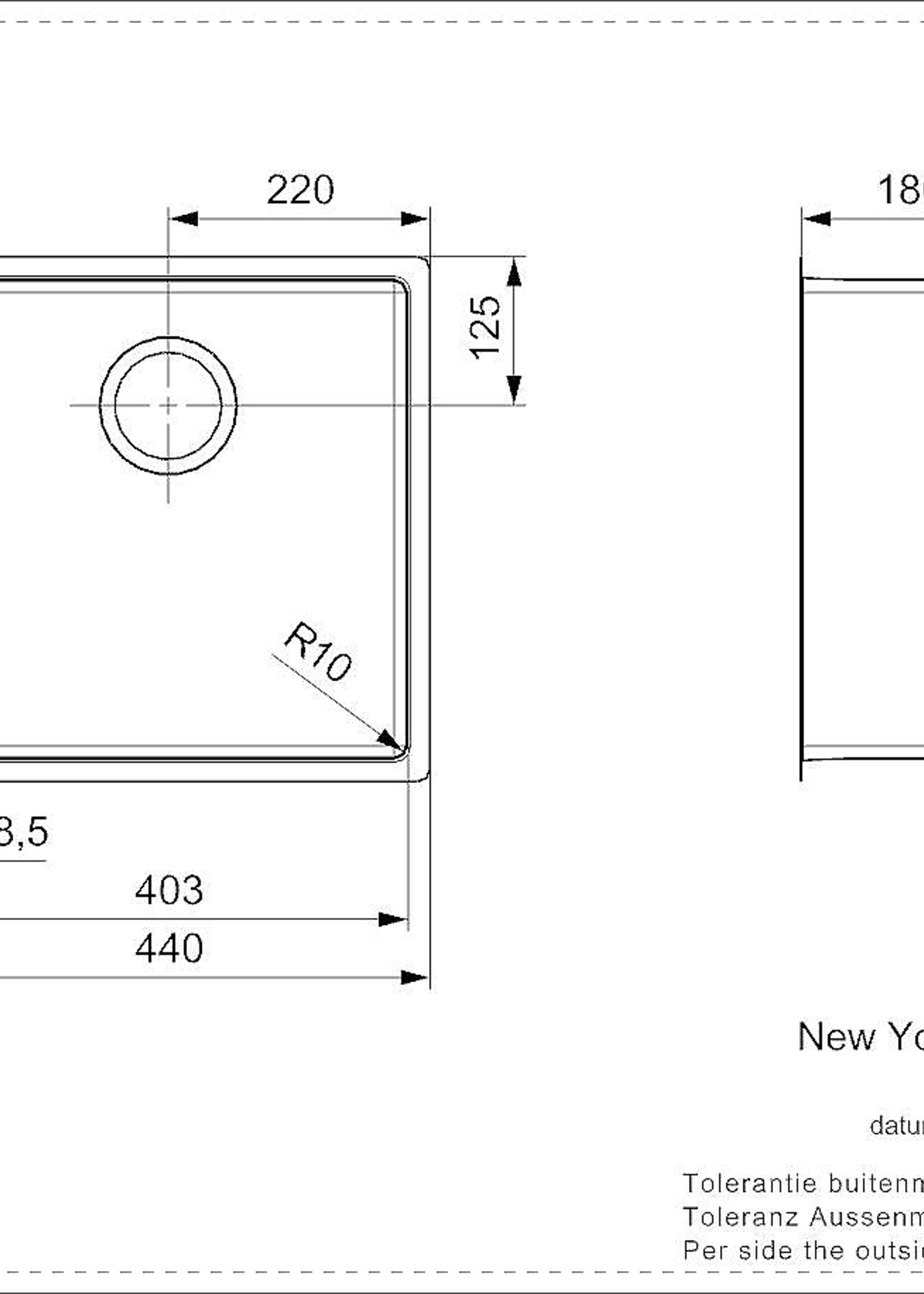 Reginox   R35122 New York 40x40 Comfort Copper Rose