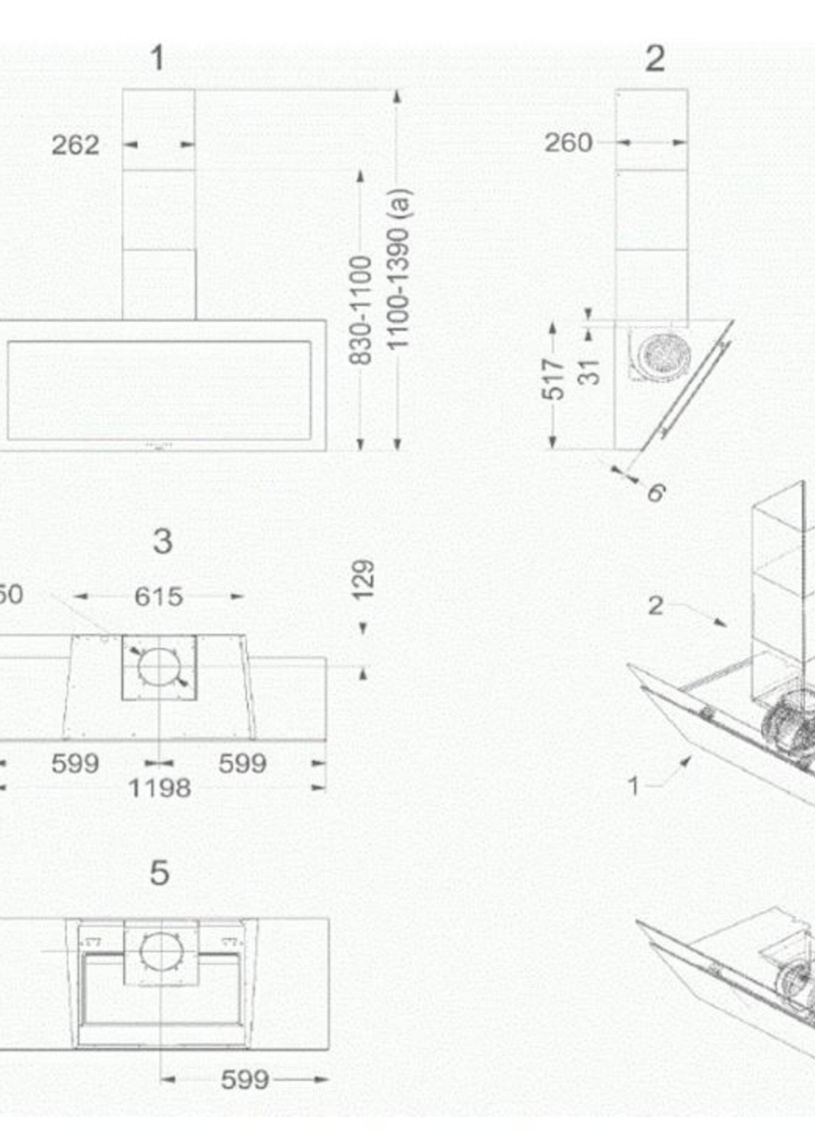 Novy 7840 Afzuigkap wandschouw