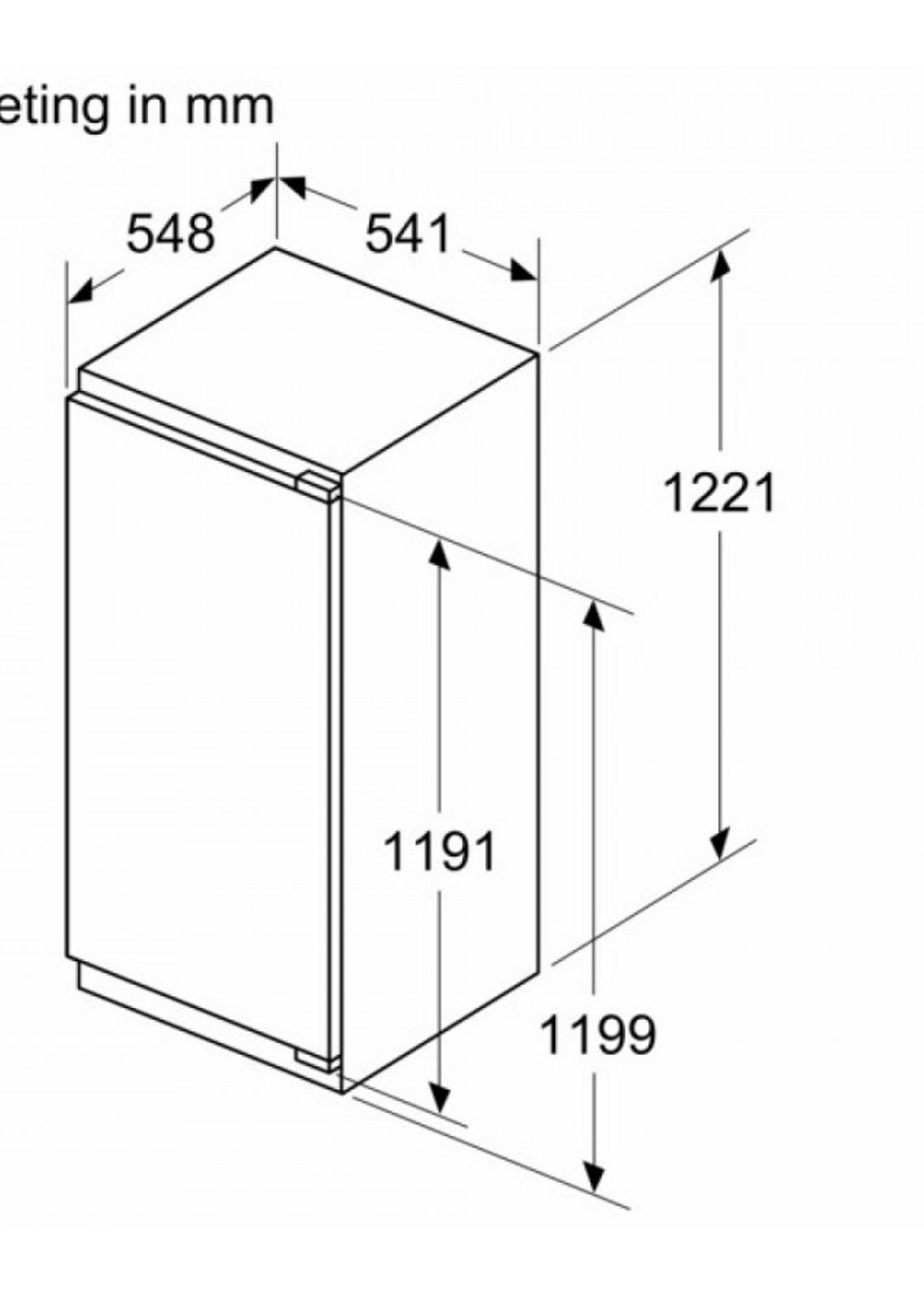 Siemens KI42L2FE0 Inbouw koelkast 122 cm