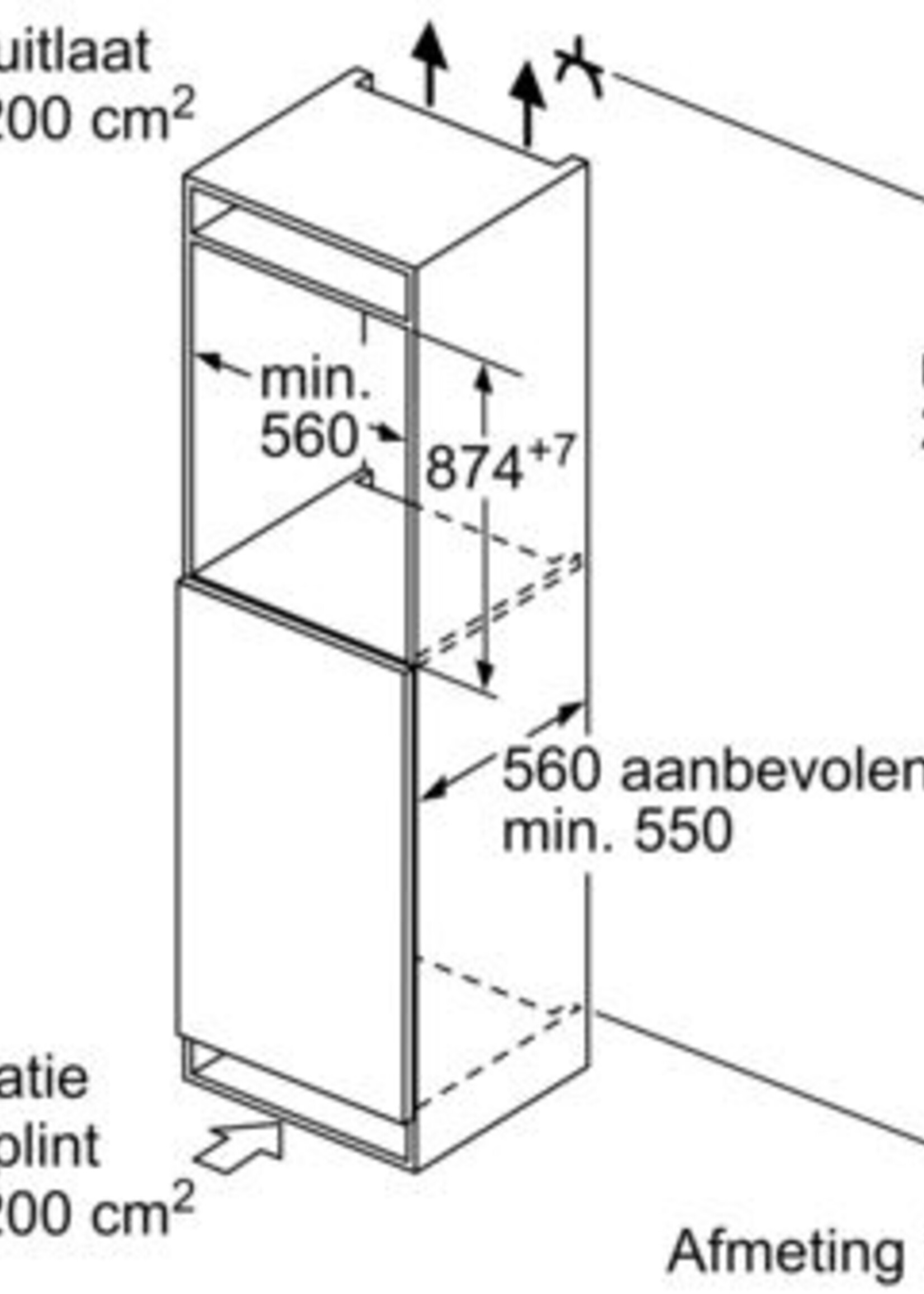 Siemens KI22LVFE0 Inbouw koelkast 88 cm