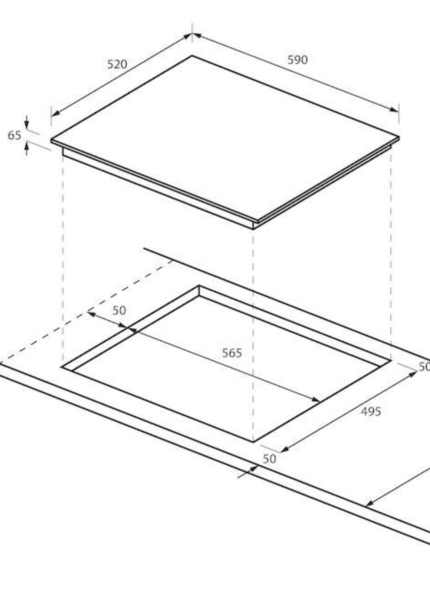Haier HAFRSJ64MC inductie kookplaat 60cm