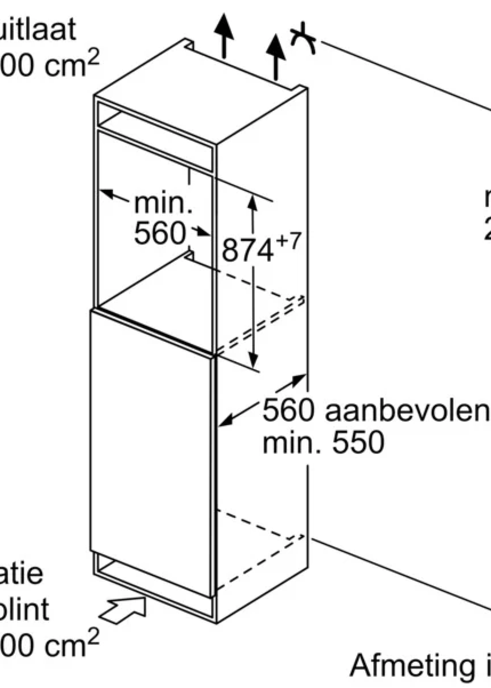 Siemens KI21RVFE0 Inbouw koelkast 88 cm