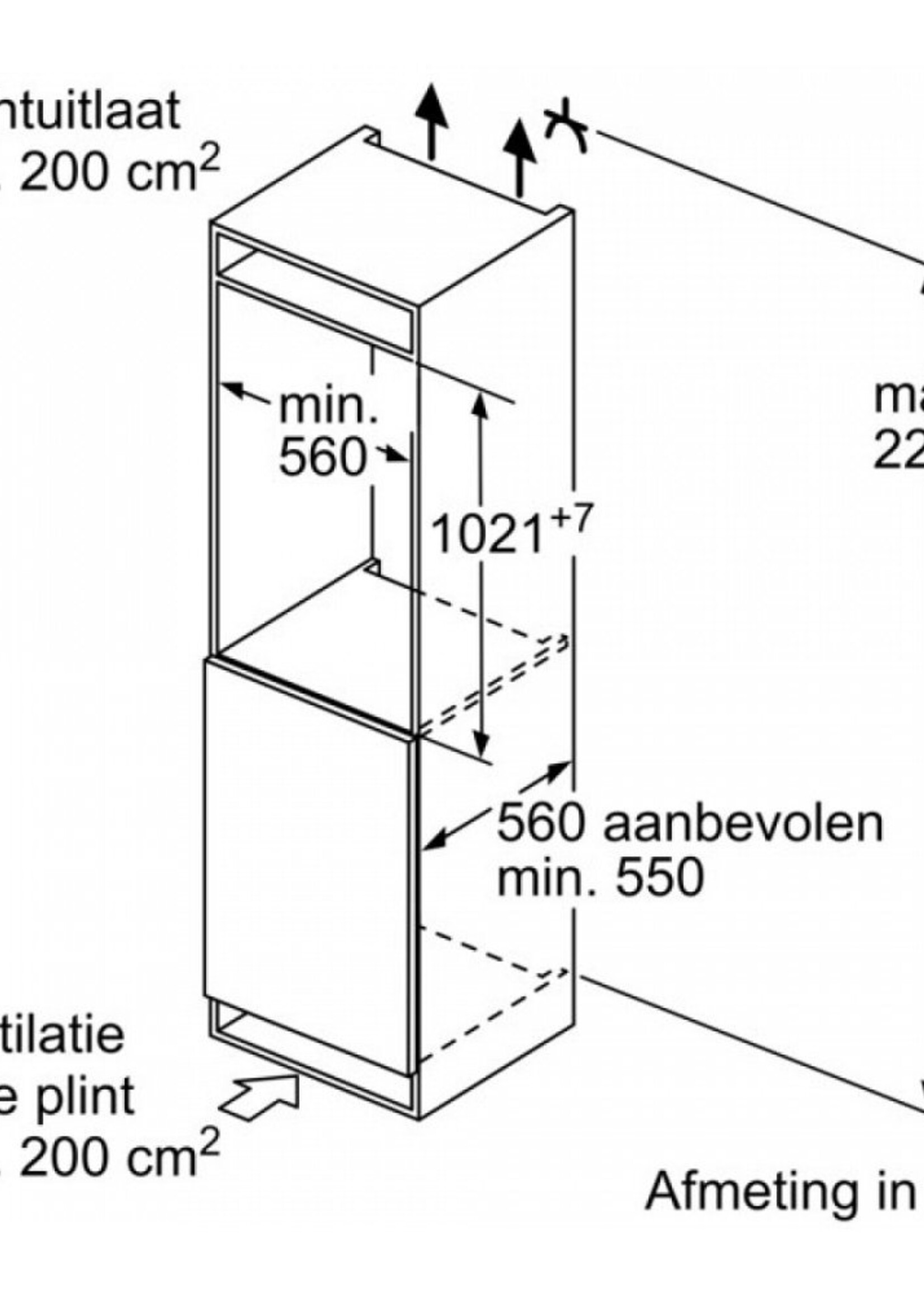 Siemens KI32LVFE0 Inbouw koelkast 102 cm