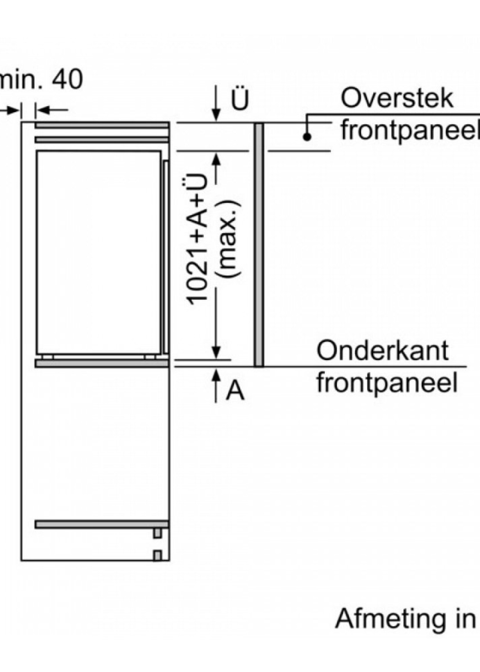 Siemens KI32LVFE0 Inbouw koelkast 102 cm