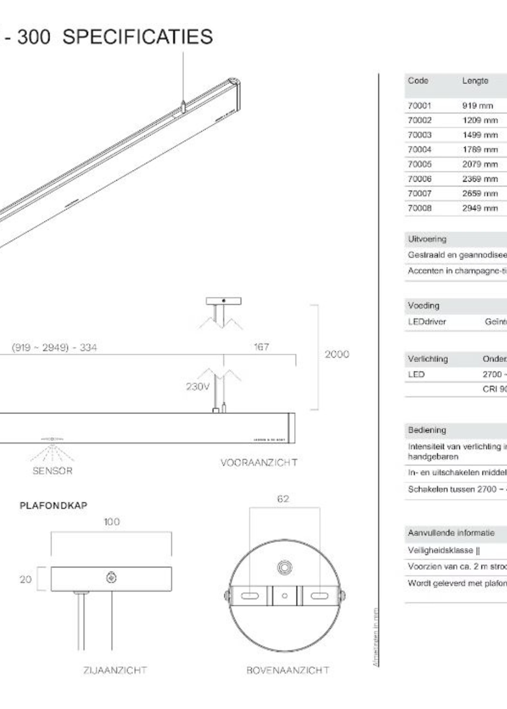 Novy 70007 Verlichting Pendant 270 cm