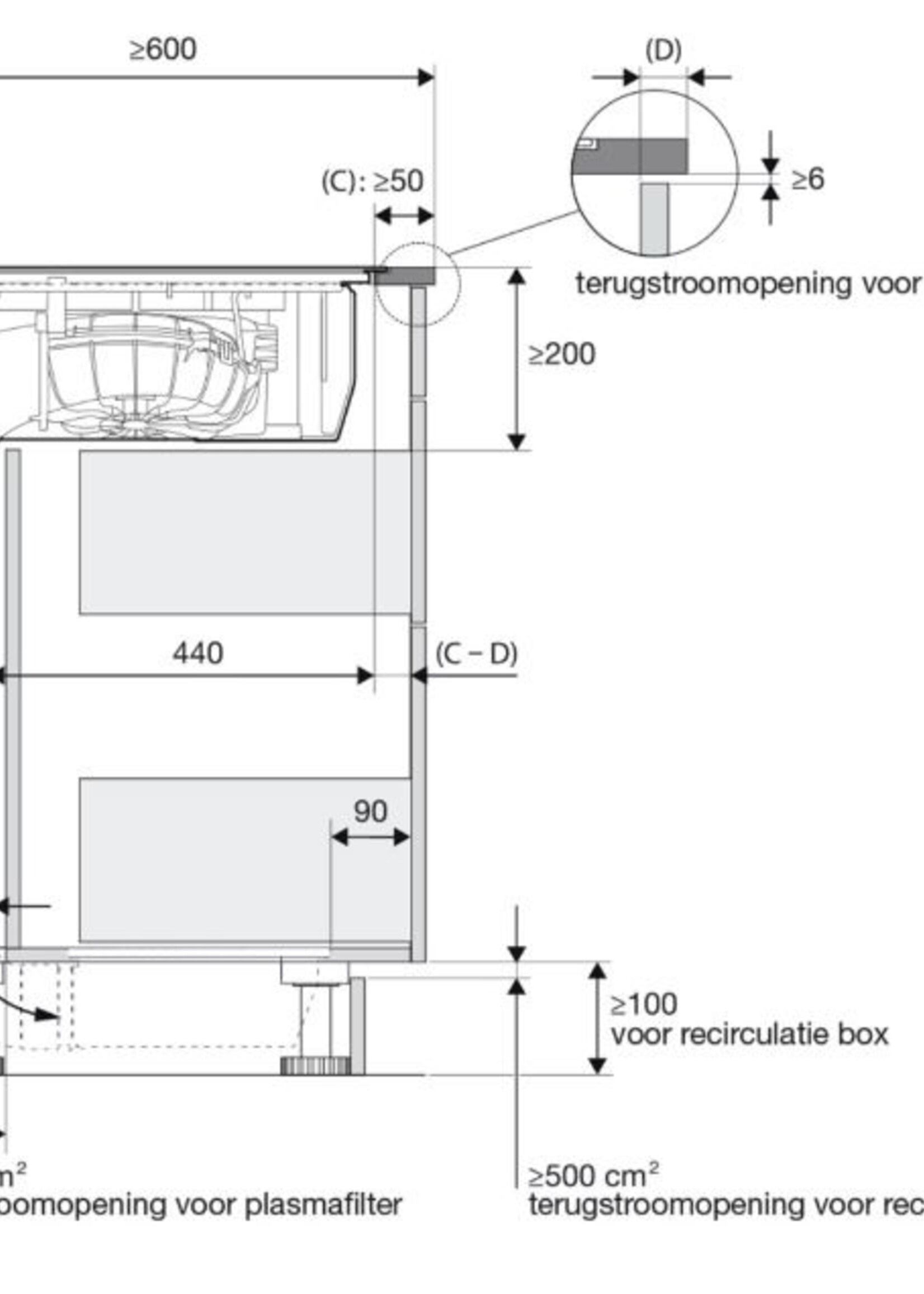 Atag HIDD28472SV Inductie kookplaat met afzuiging 83 cm