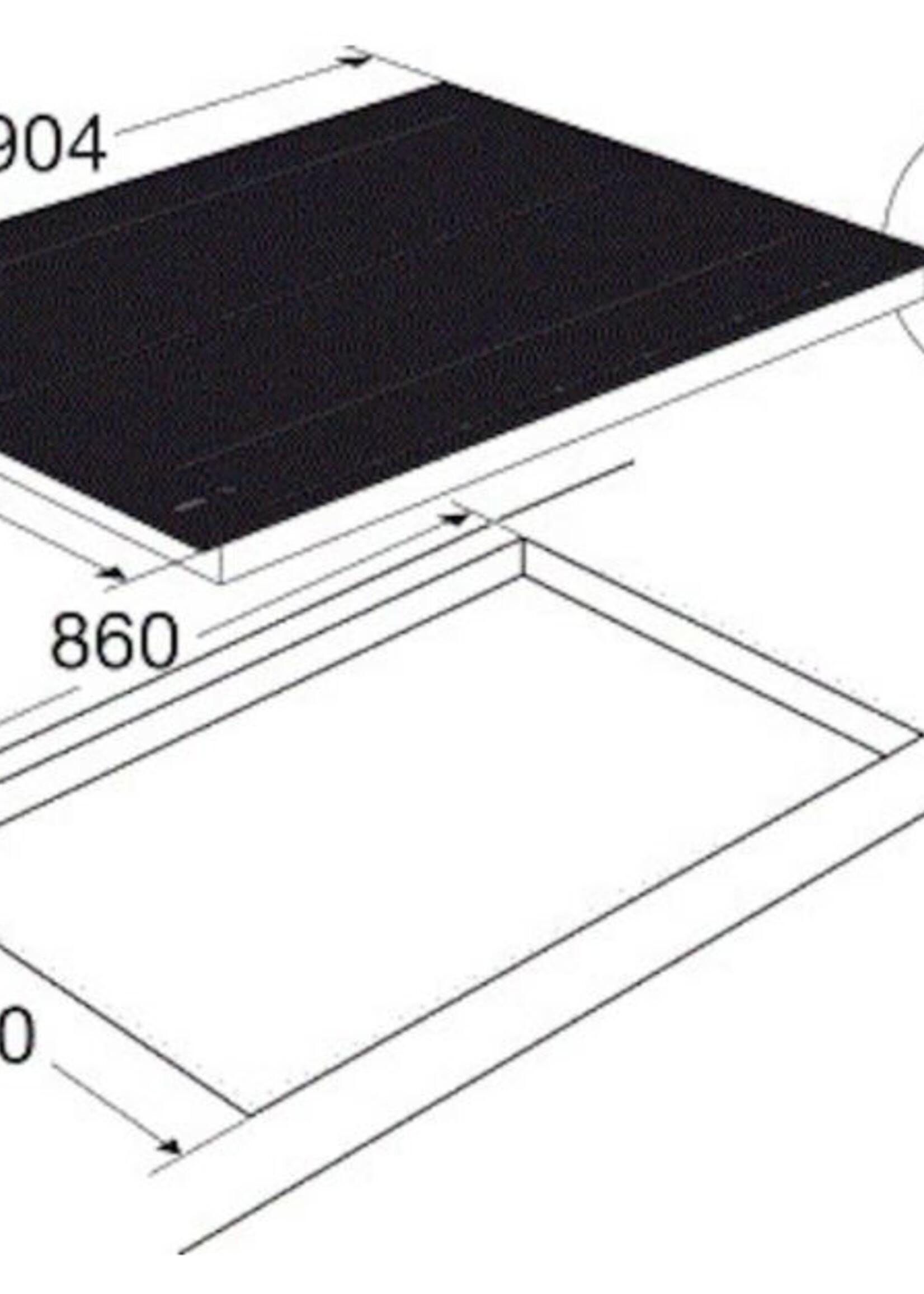 Atag HI29671SV Inductie kookplaat 90 cm