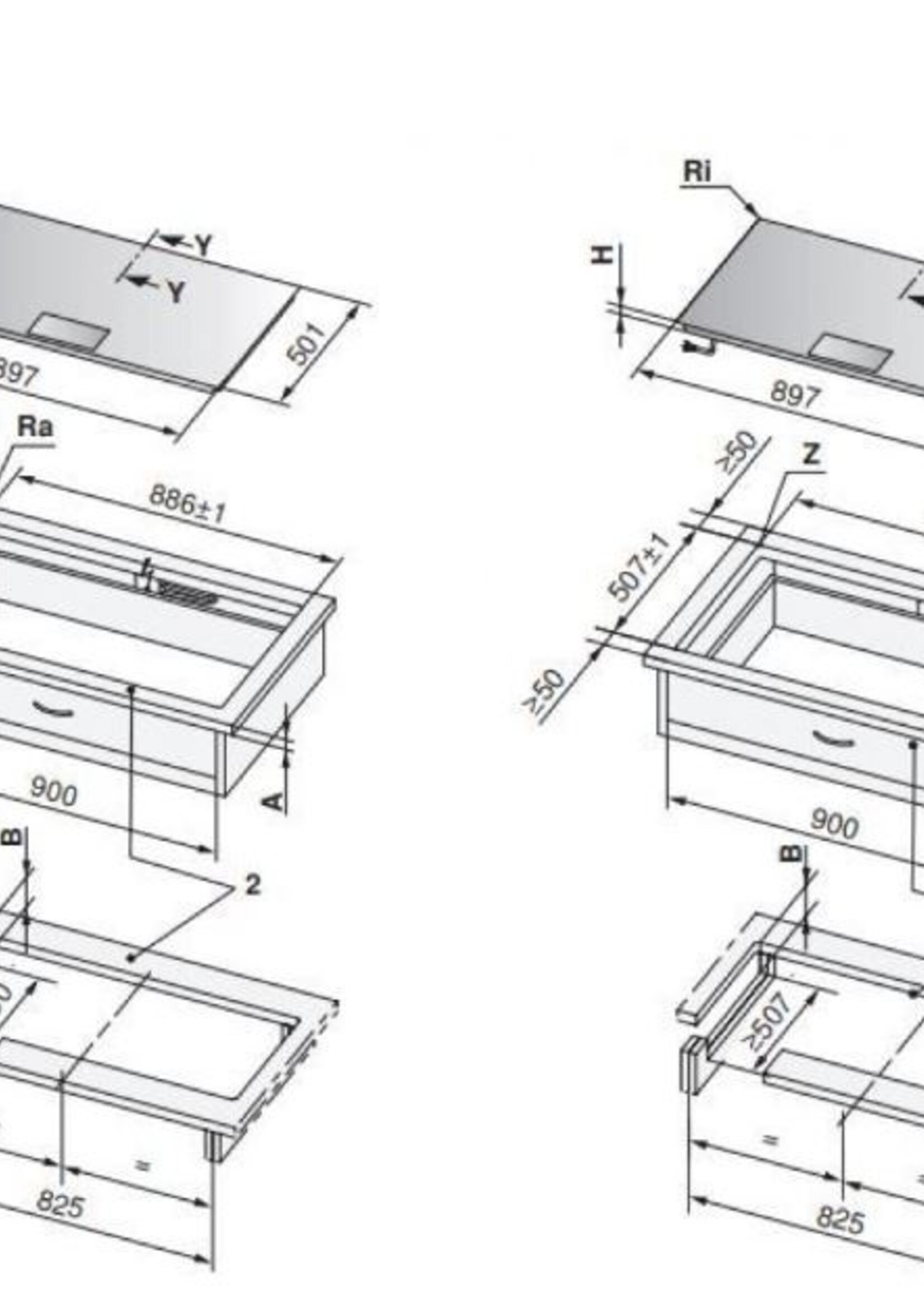 V-ZUG CookTop V6000 i906 FullFlex Inbouw inductie kookplaat 90 cm