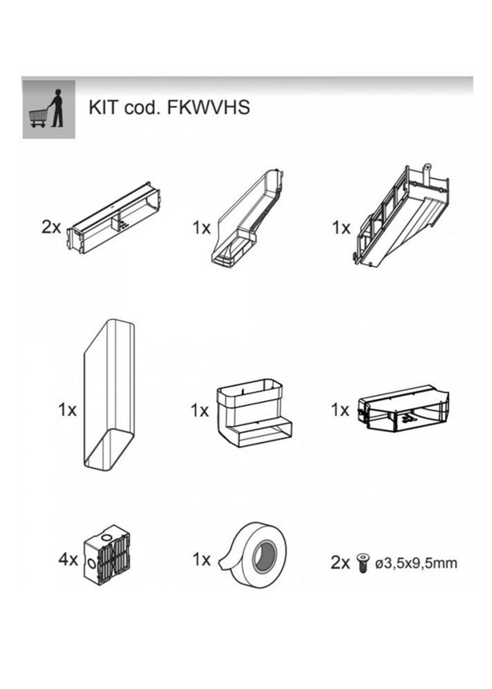Whirlpool FK VH S - C installatie kit voor filtratie mode