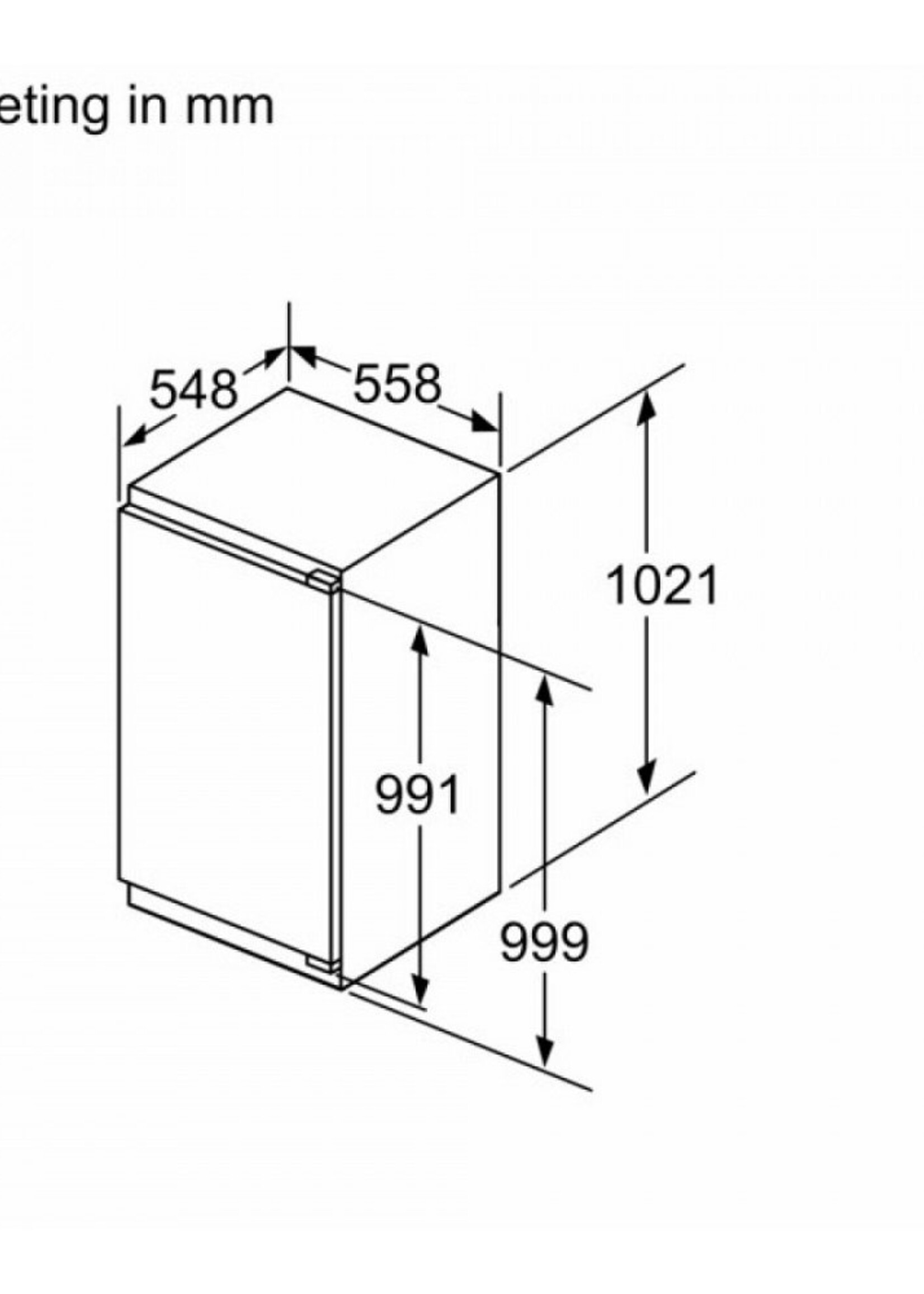 Siemens KI31RADD1 Inbouw koelkast 102 cm