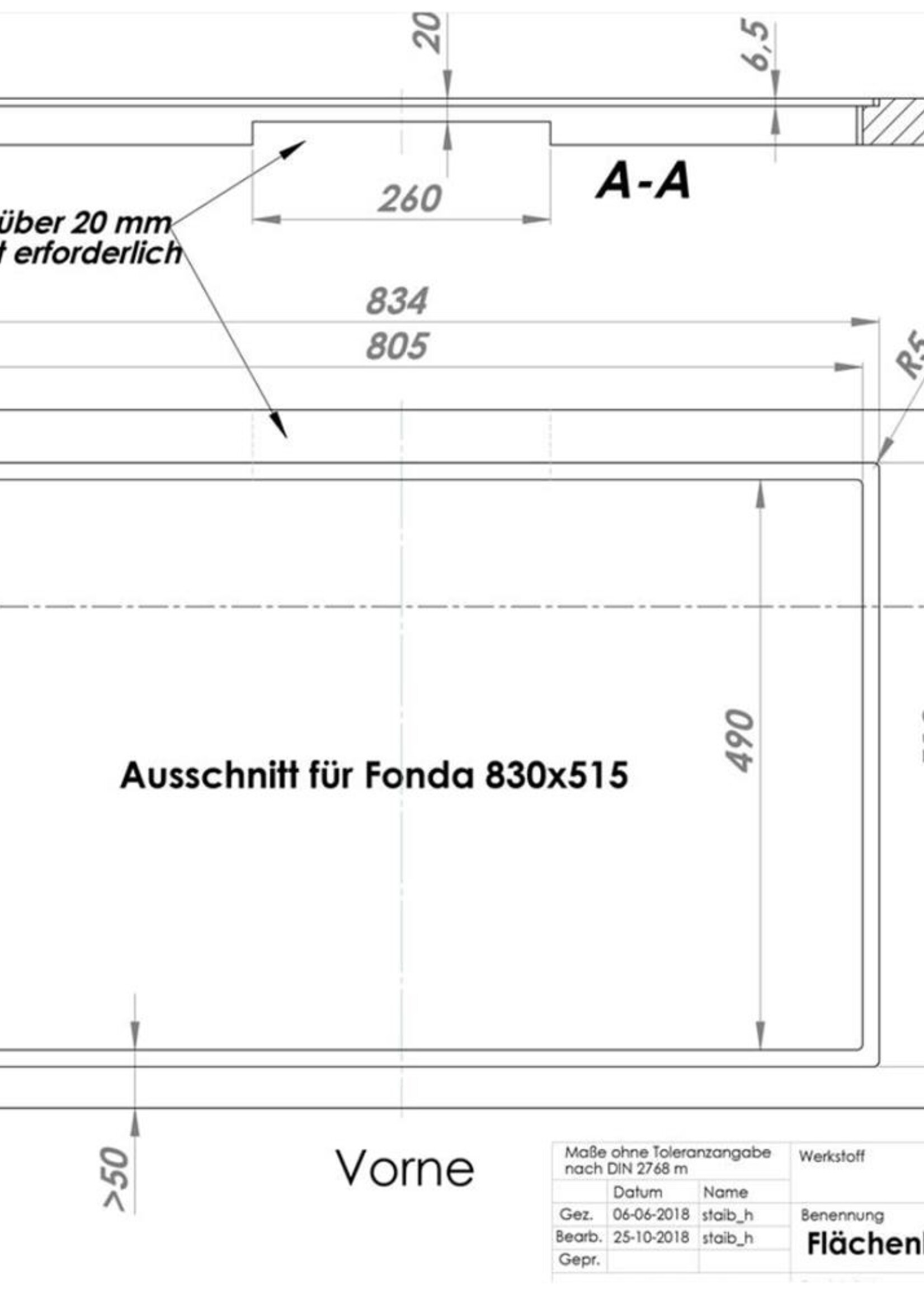 Opera FONDA 830 Pro kookplaat met afzuiging - 83 cm