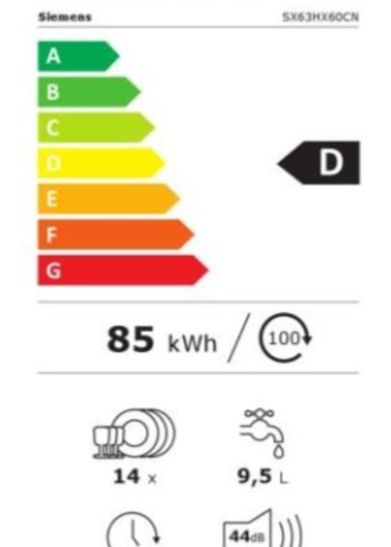 Siemens  SX63HX60CN Volledig Geintegreerde Vaatwasser 60 cm