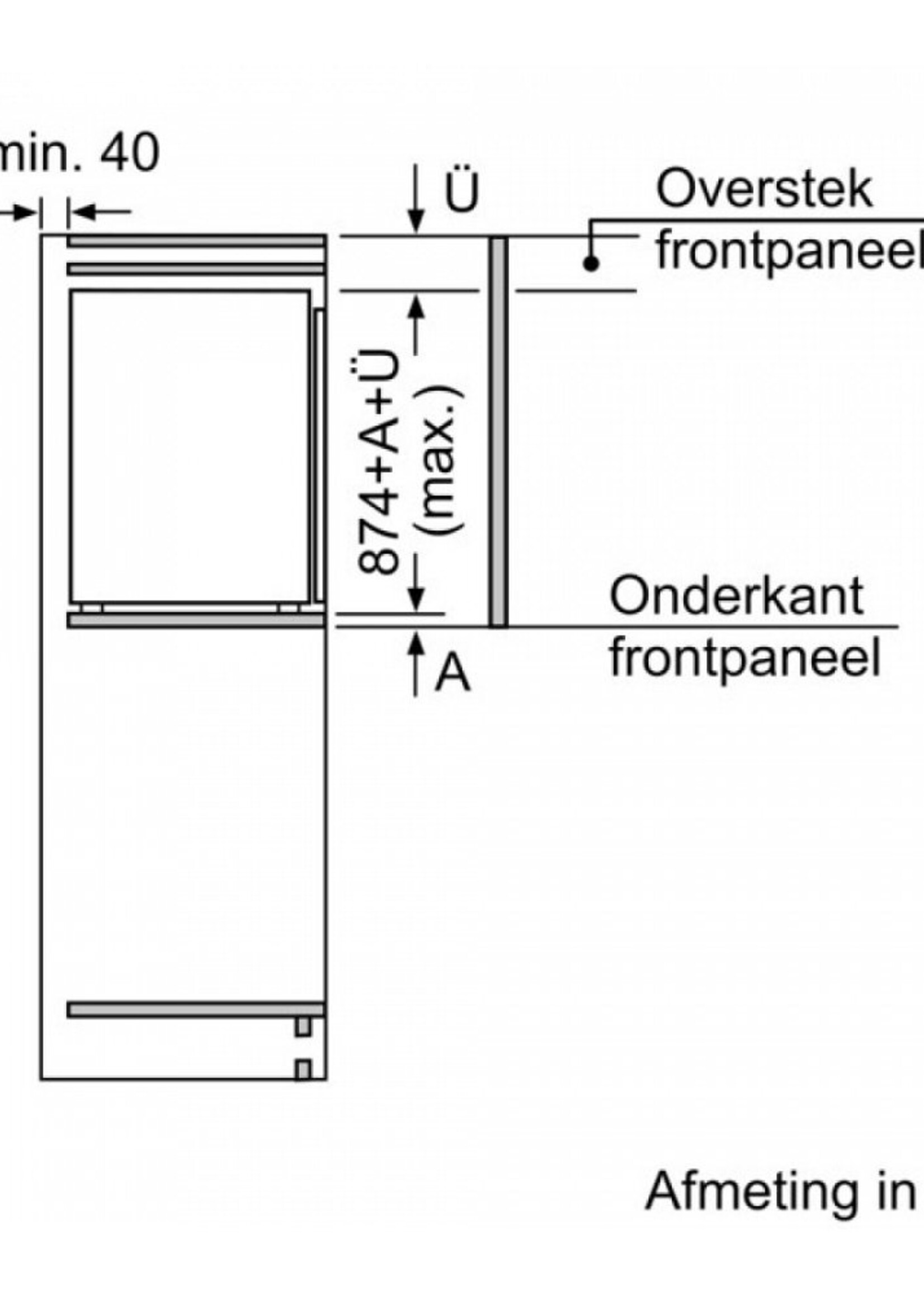 Siemens KI21R2FE1 Inbouw koelkast 88 cm