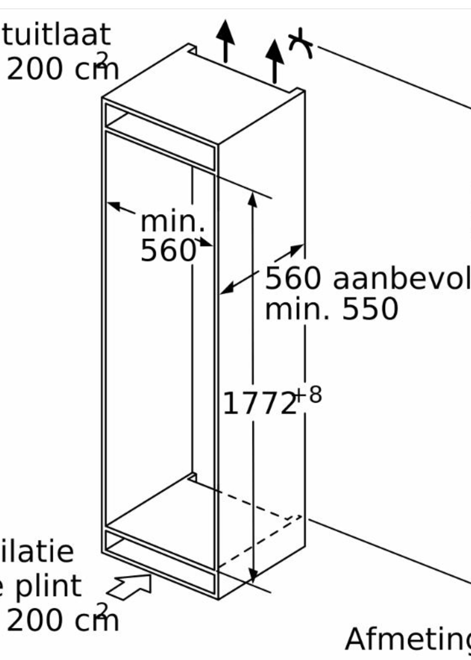 Bosch KIN86EDD0 Inbouw koelkast 178 cm