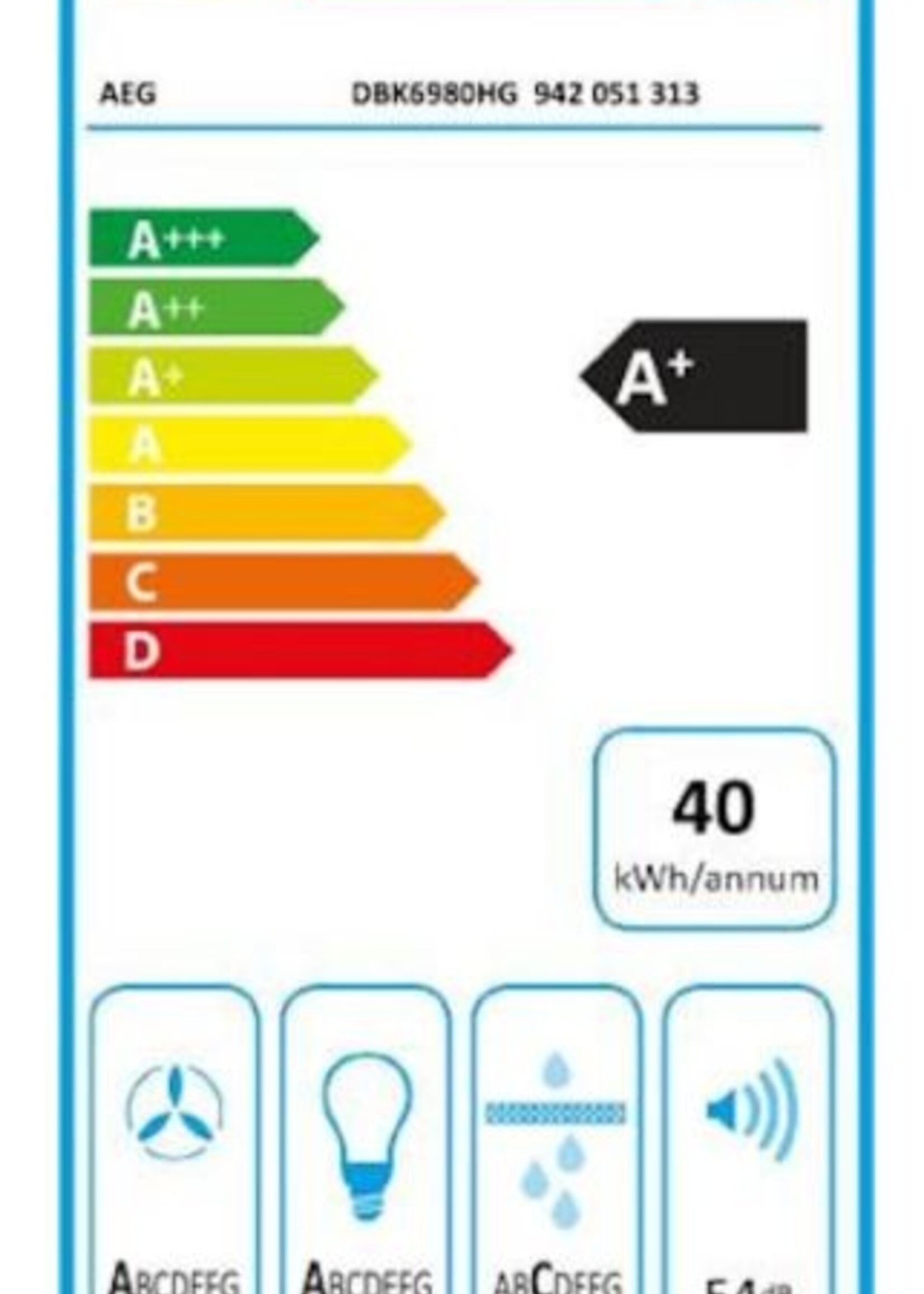 AEG DBK6980HG  Wandschouw afzuigkap 90 cm