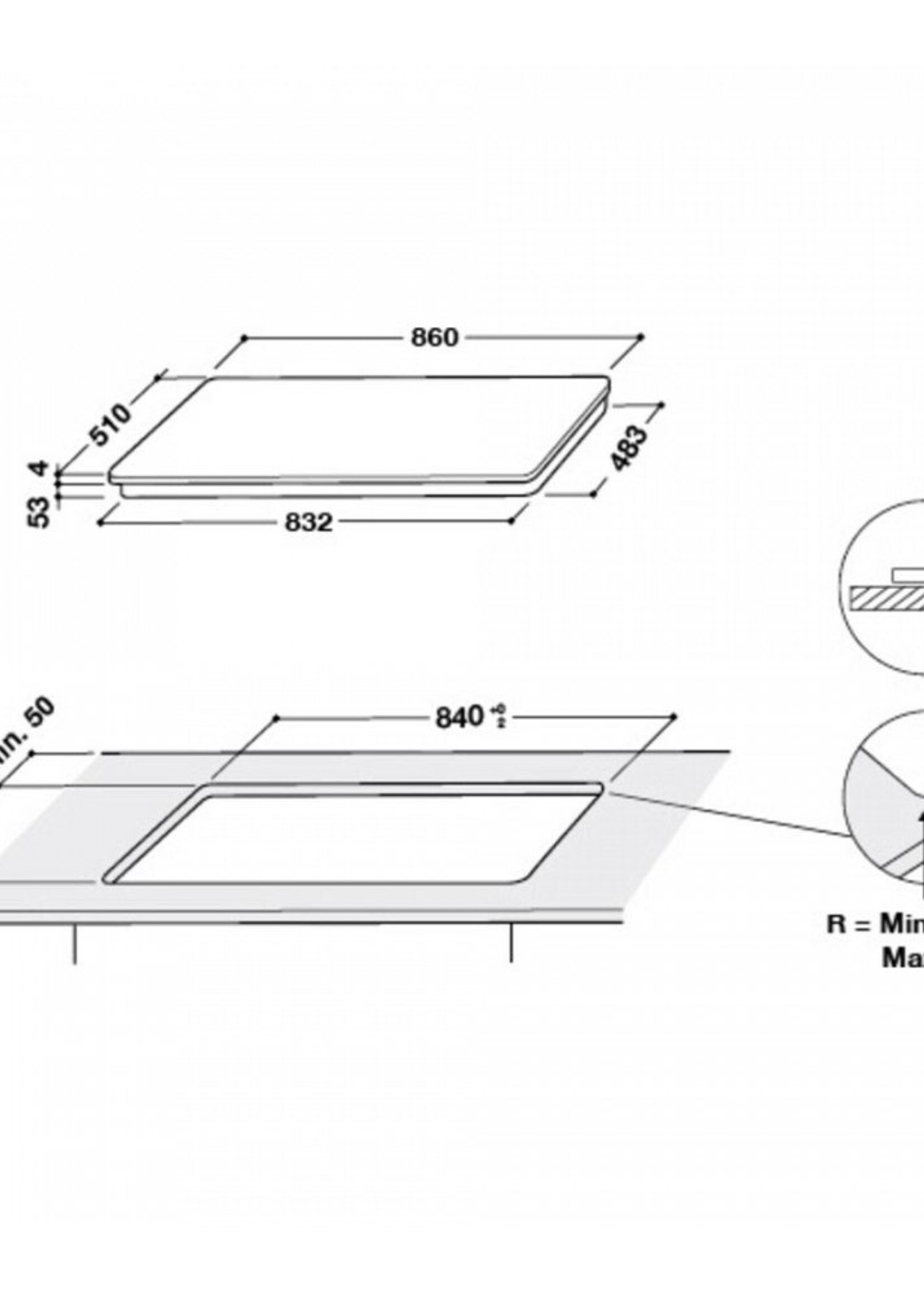 Bauknecht CTAC28905AFSAL Inductie kookplaat 86 cm