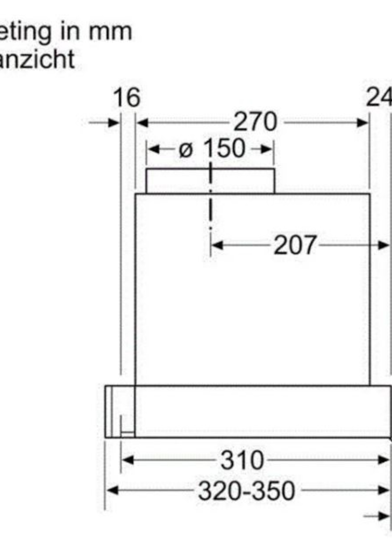Bosch DBB66AF50 Inbouw afzuigkap 60 cm