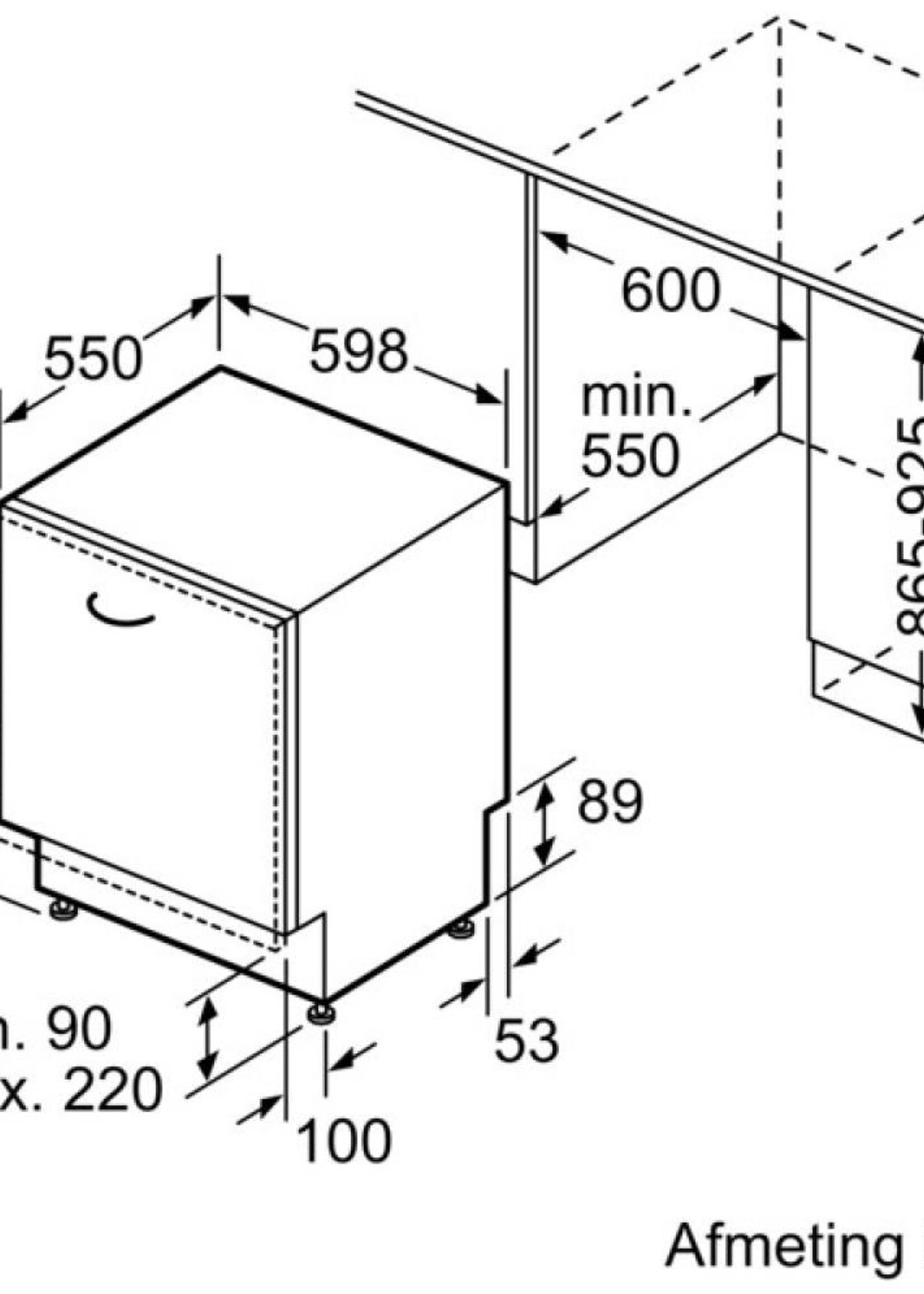 Bosch SBD6TCX00E Volledig geïntegreerde  vaatwasser 60 cm