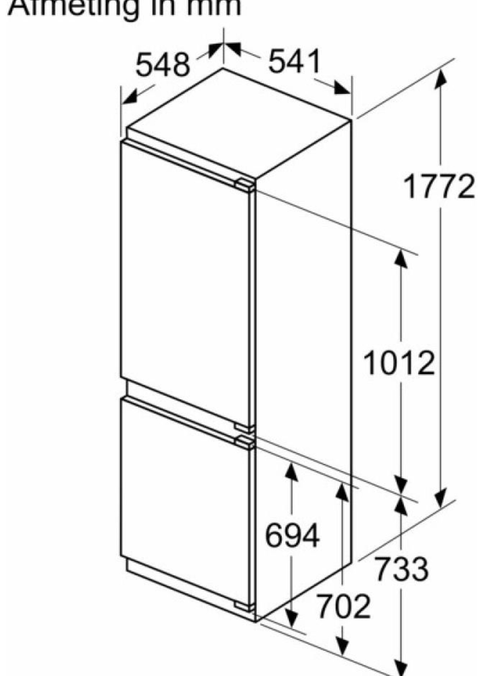 Bosch KIN86SFE0 Inbouw Koel/Vries combinatie 178 cm