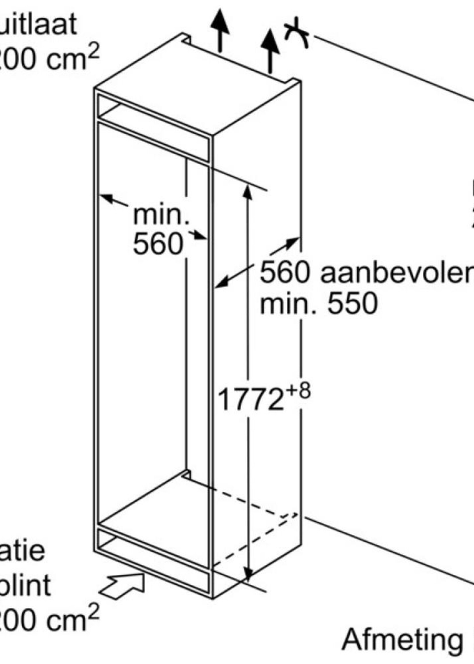 Bosch KIN86SFE0 Inbouw Koel/Vries combinatie 178 cm