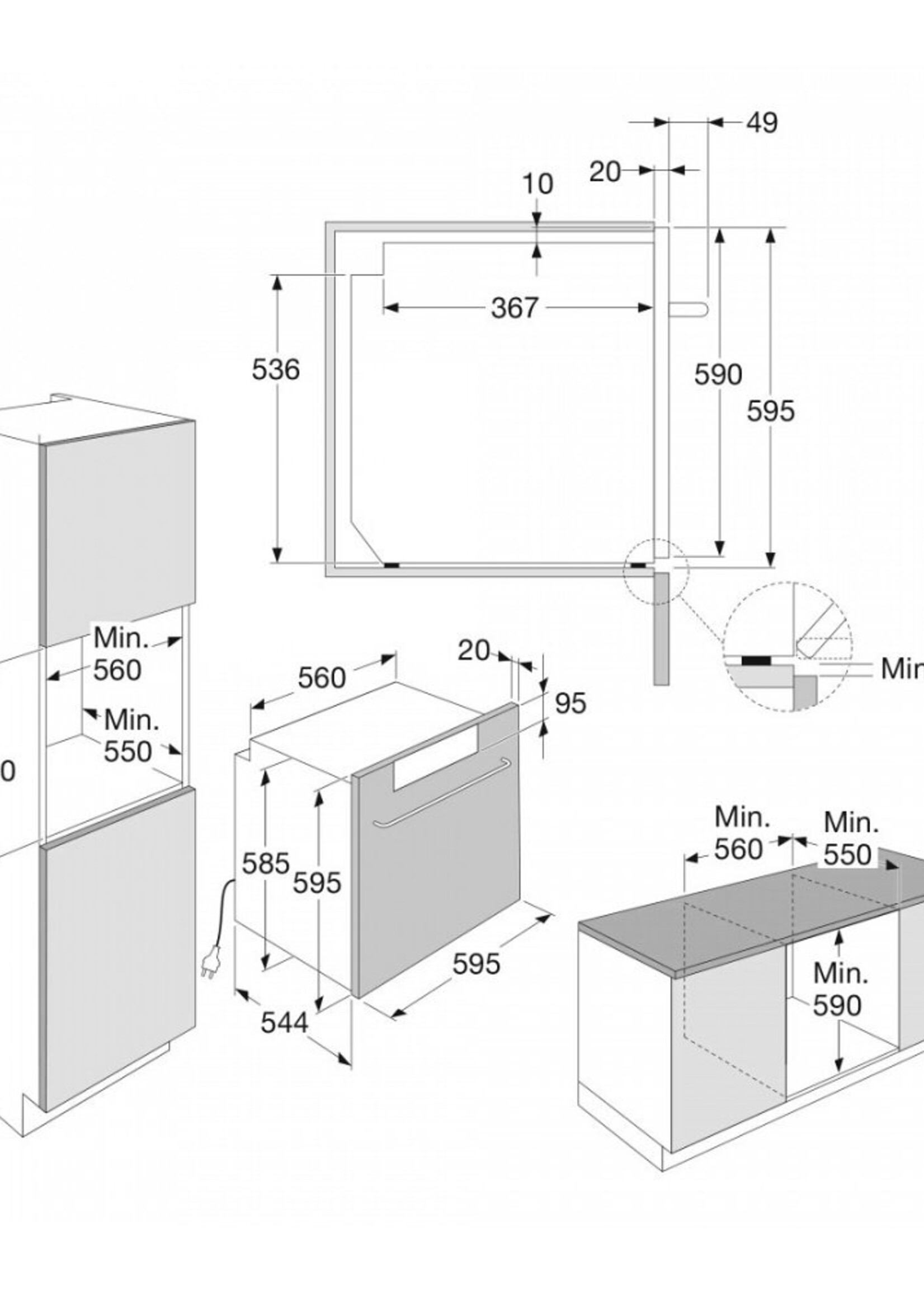 Etna OS916MZ Inbouw oven zwart 60 cm