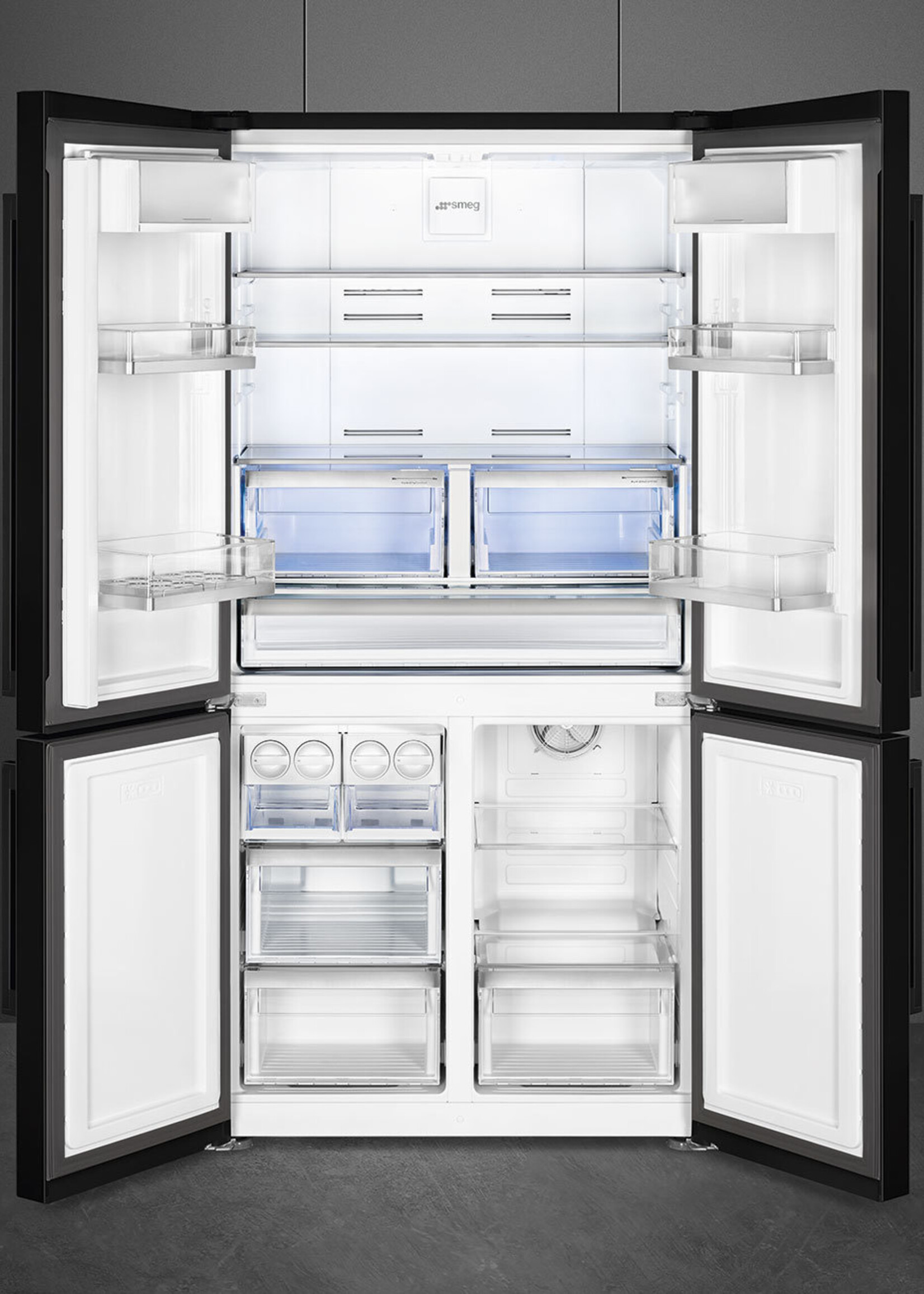 Smeg FQ60NDF side-by-side koelkast zwart