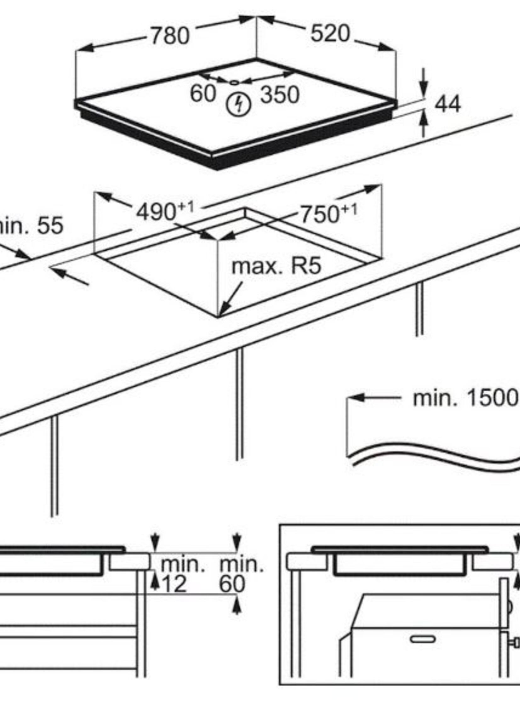 AEG IKE86683FB Inductiekookplaat 80 cm