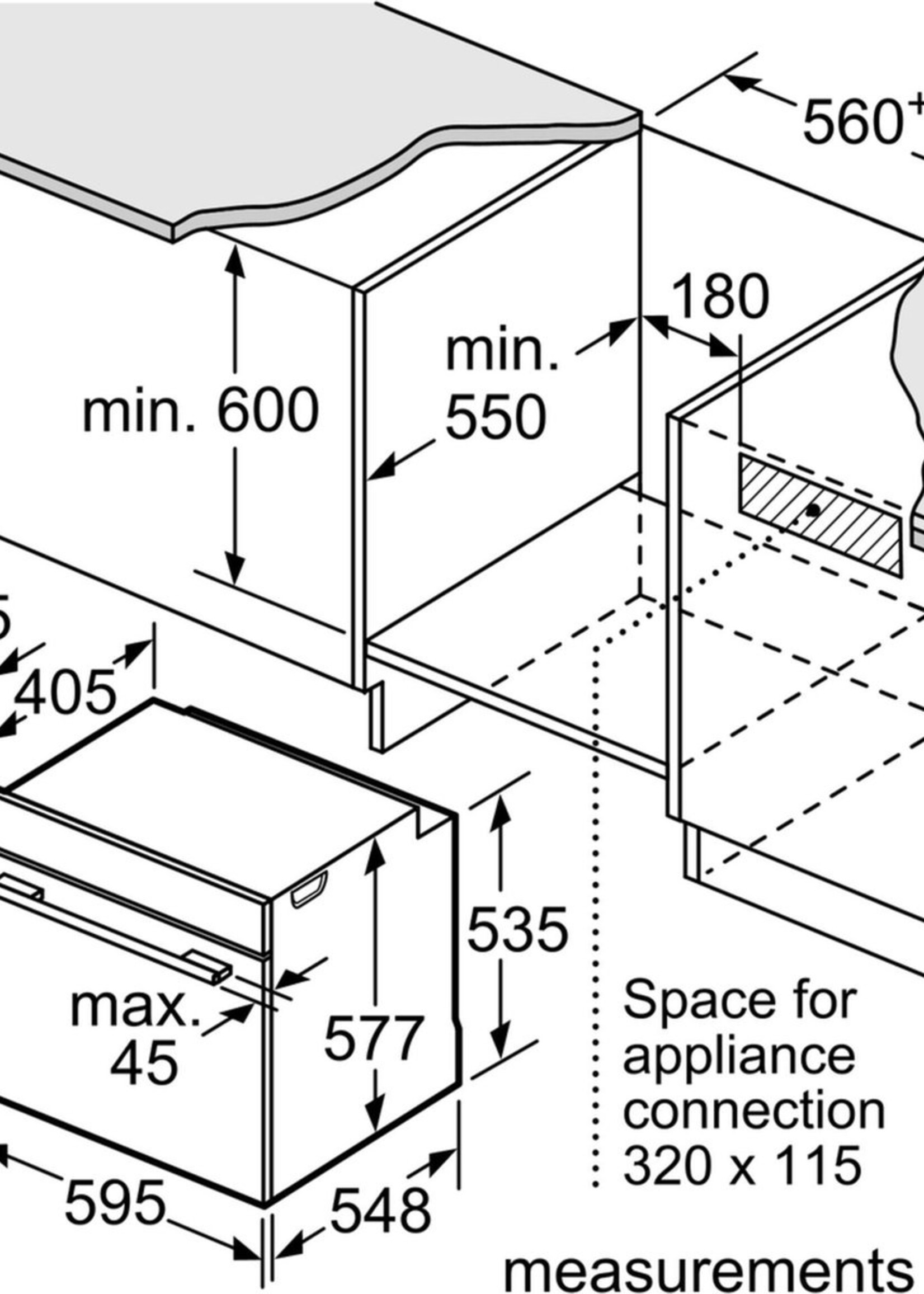 Bosch HBG632BS1 inbouw-oven nis 60cm
