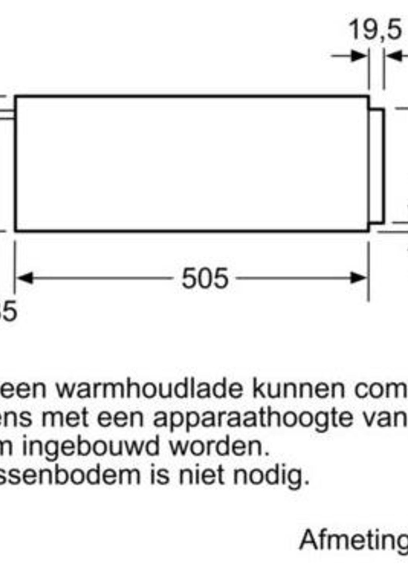 Bosch BIC510NS0 Warmhoudlade