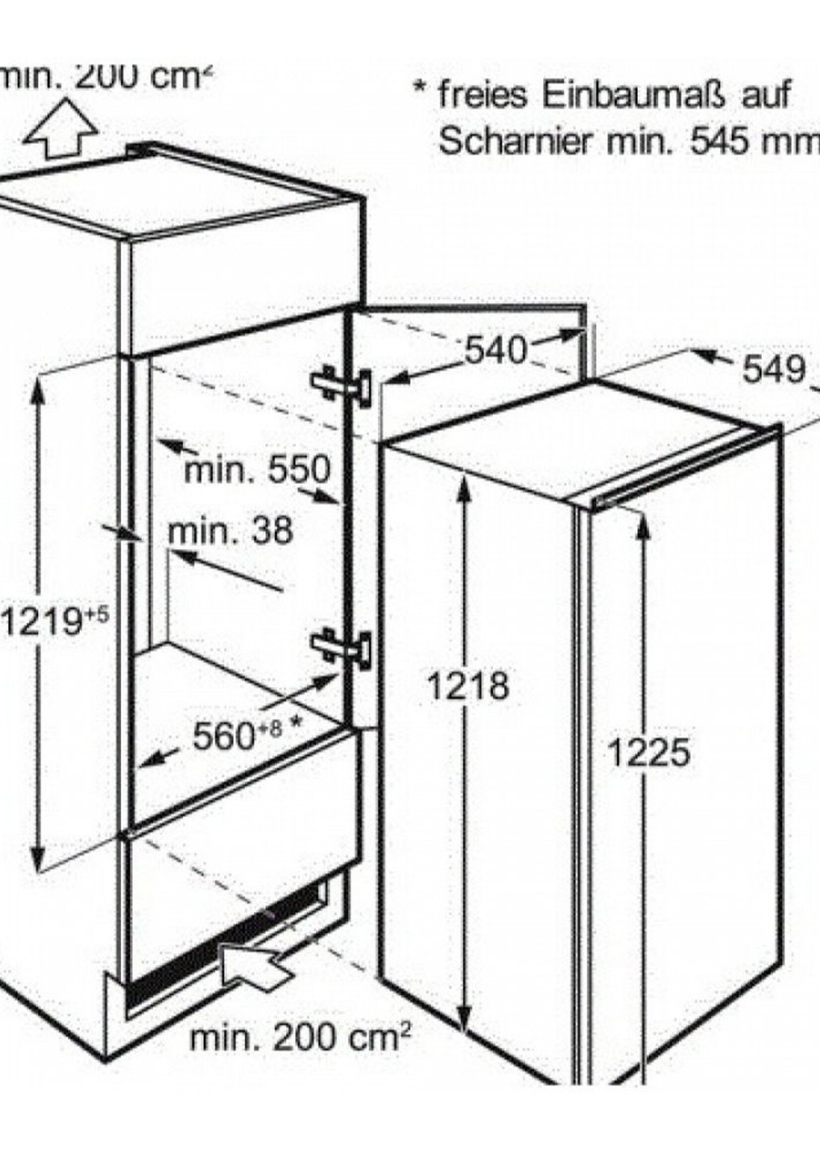 AEG SKE512E2AS Koelkast - 122 cm