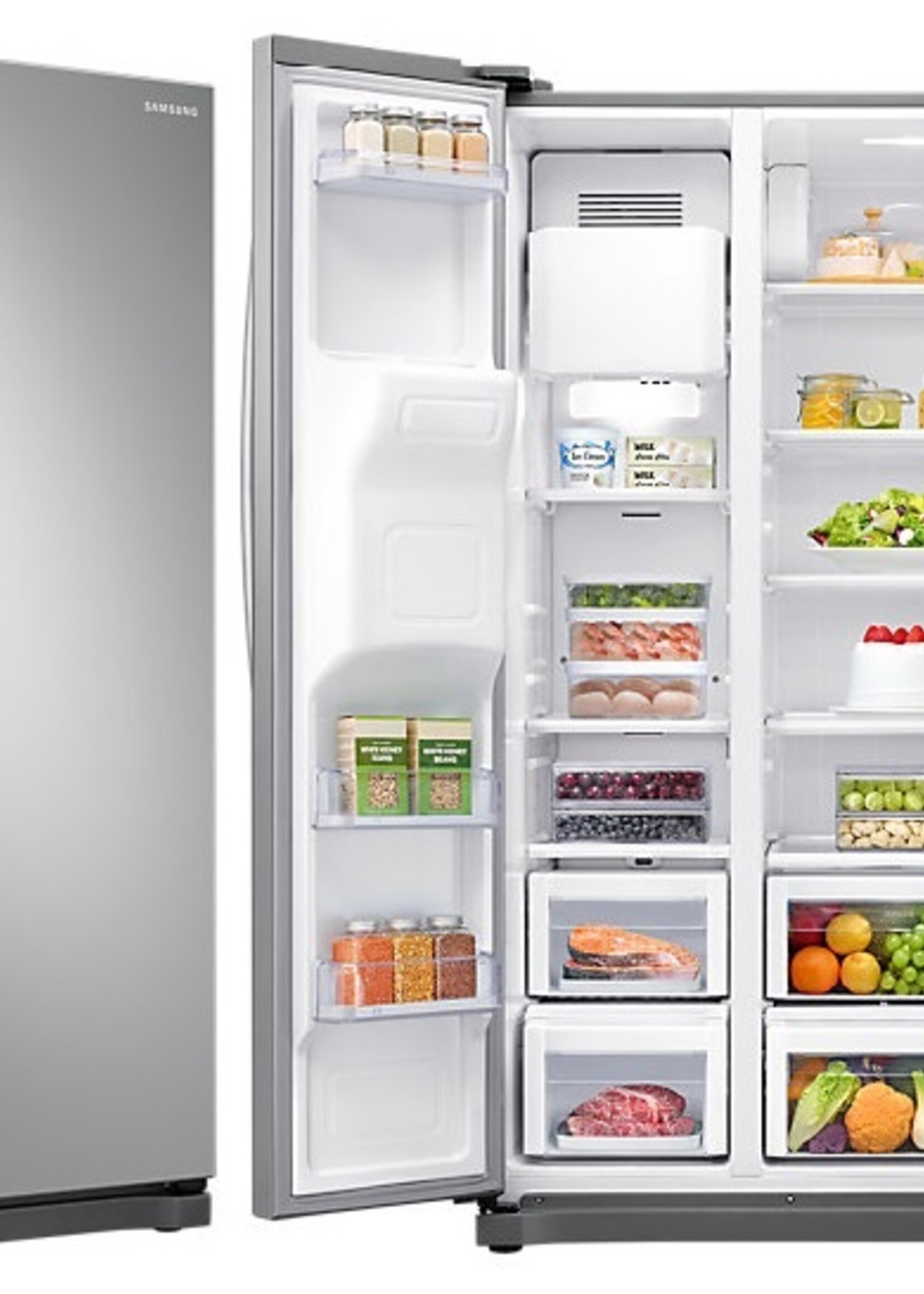 Samsung RS50N3403SA Amerikaanse Koelkast - 178 cm - Zilver