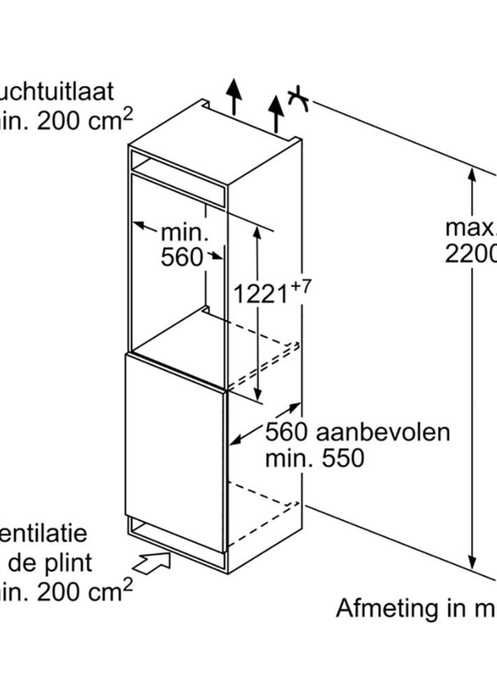 Bosch KIR41SDD1 Inbouw koelkast 122 cm