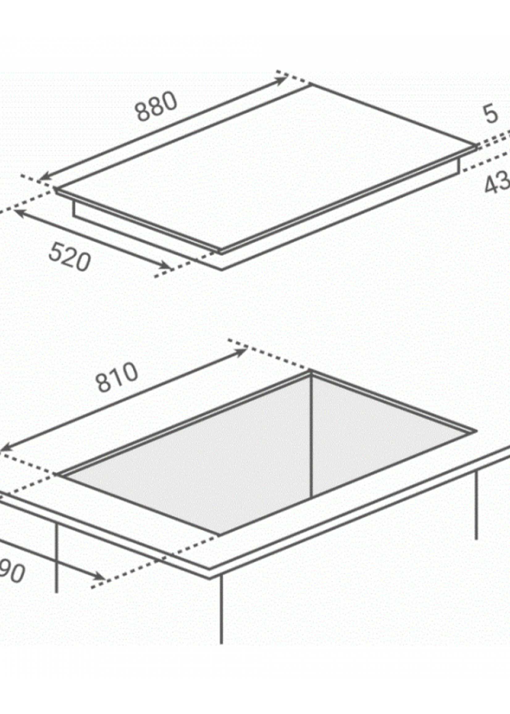 Boretti BIKP91 Inductie kookplaat 88 cm