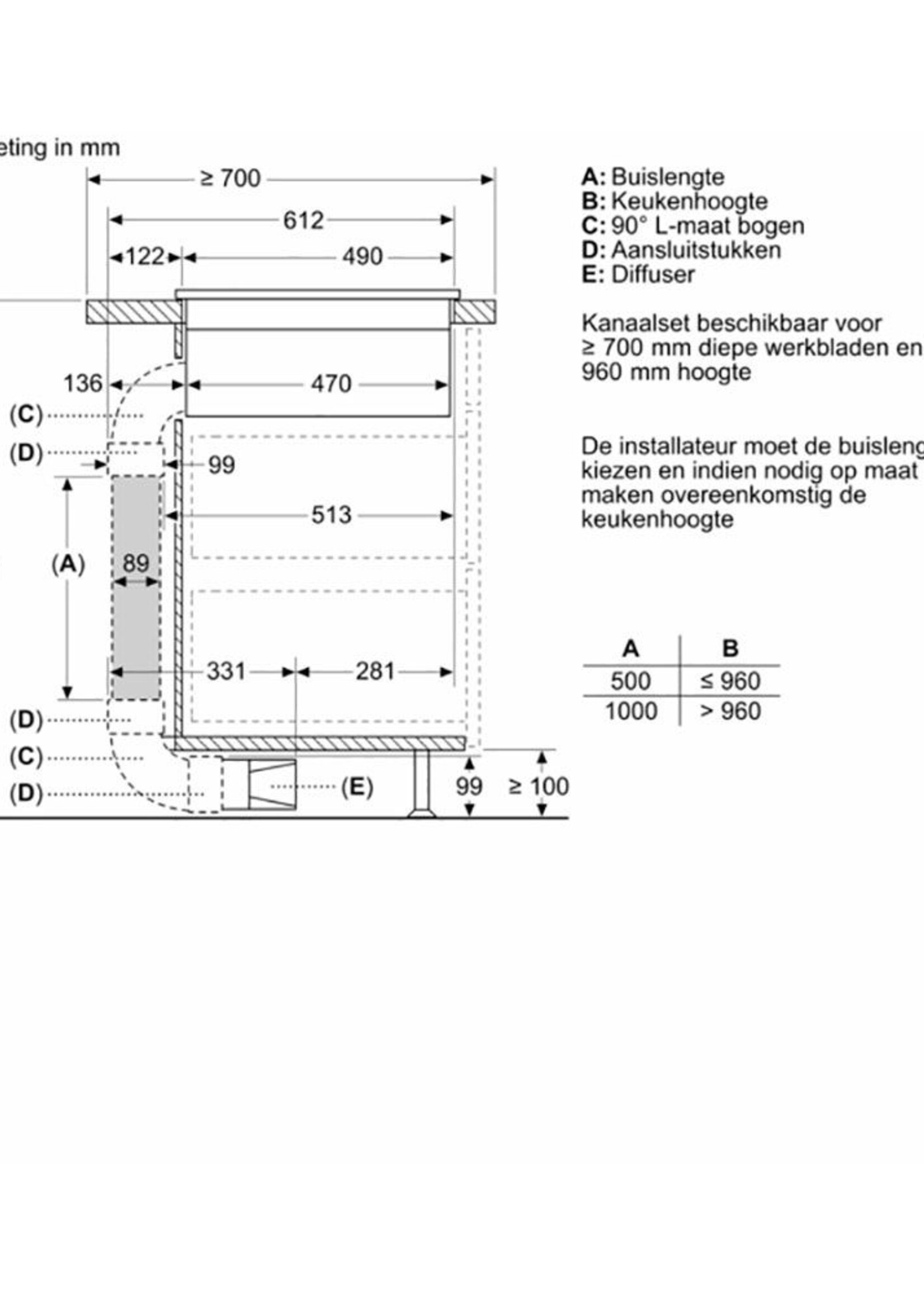 Bosch PXX895D57E Inductiekookplaat met afzuiging 82 cm