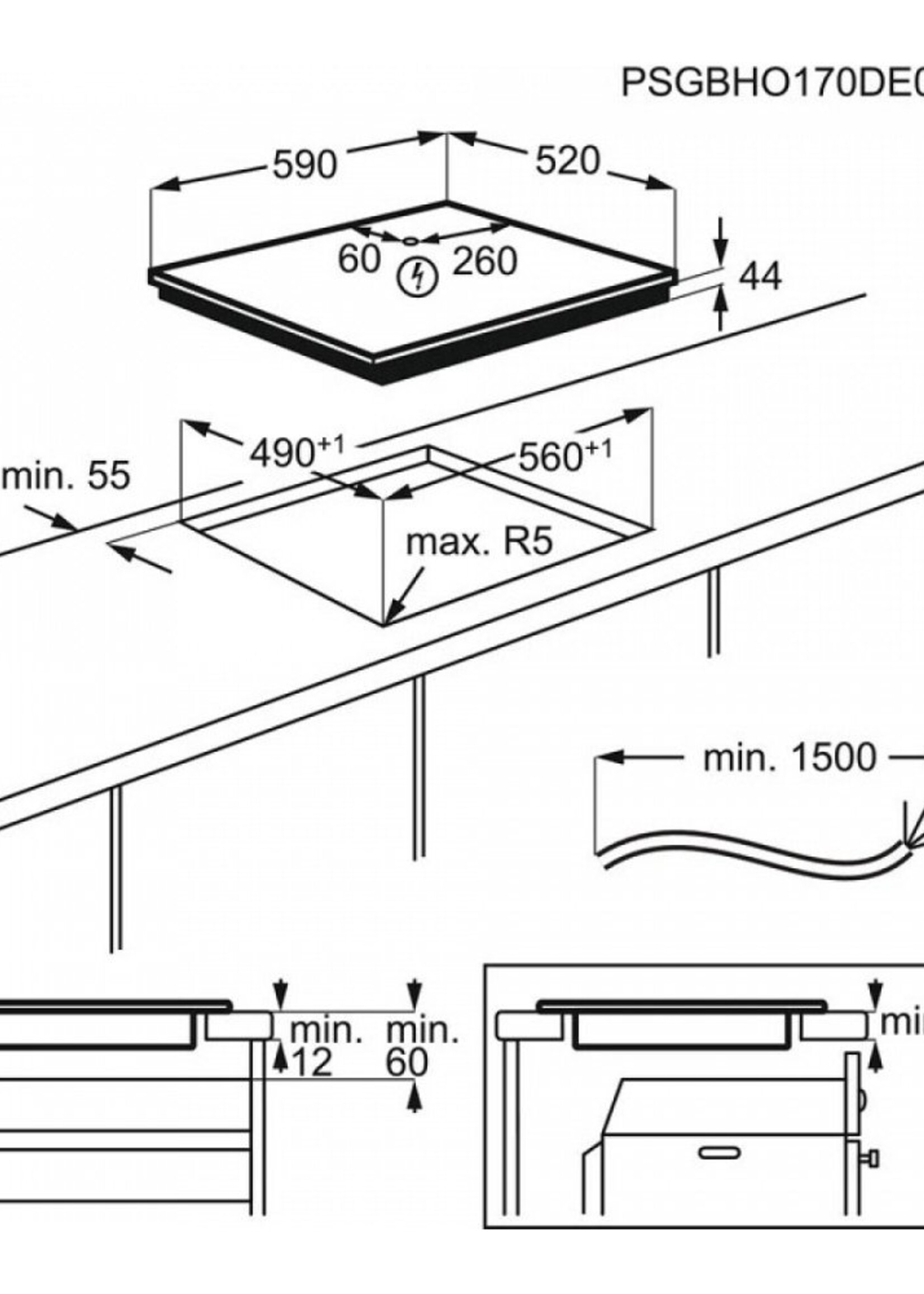AEG ILB64443FB Inductiekookplaat 60 cm