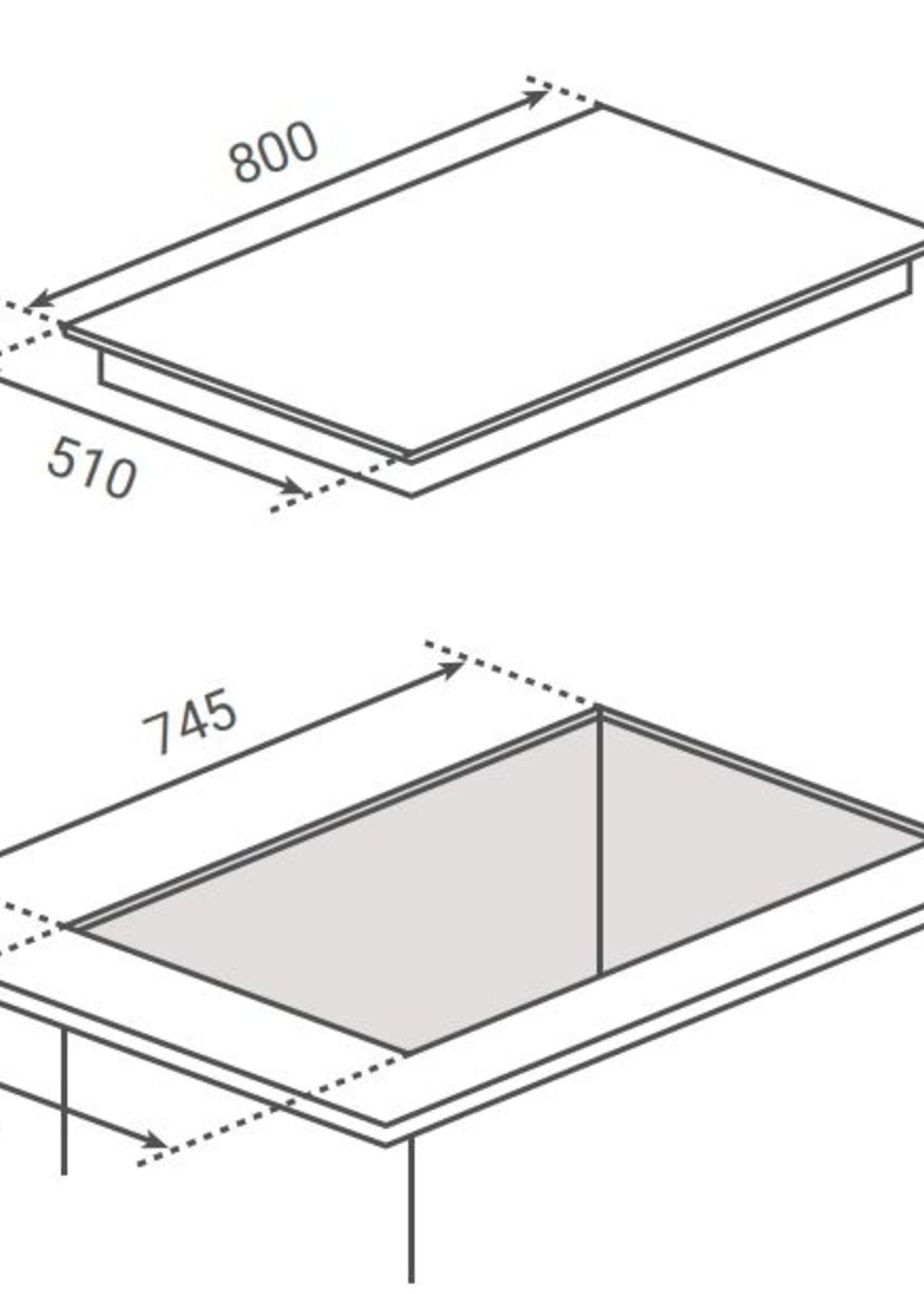 Boretti MLHXI806 Inductie kookplaat 80 cm