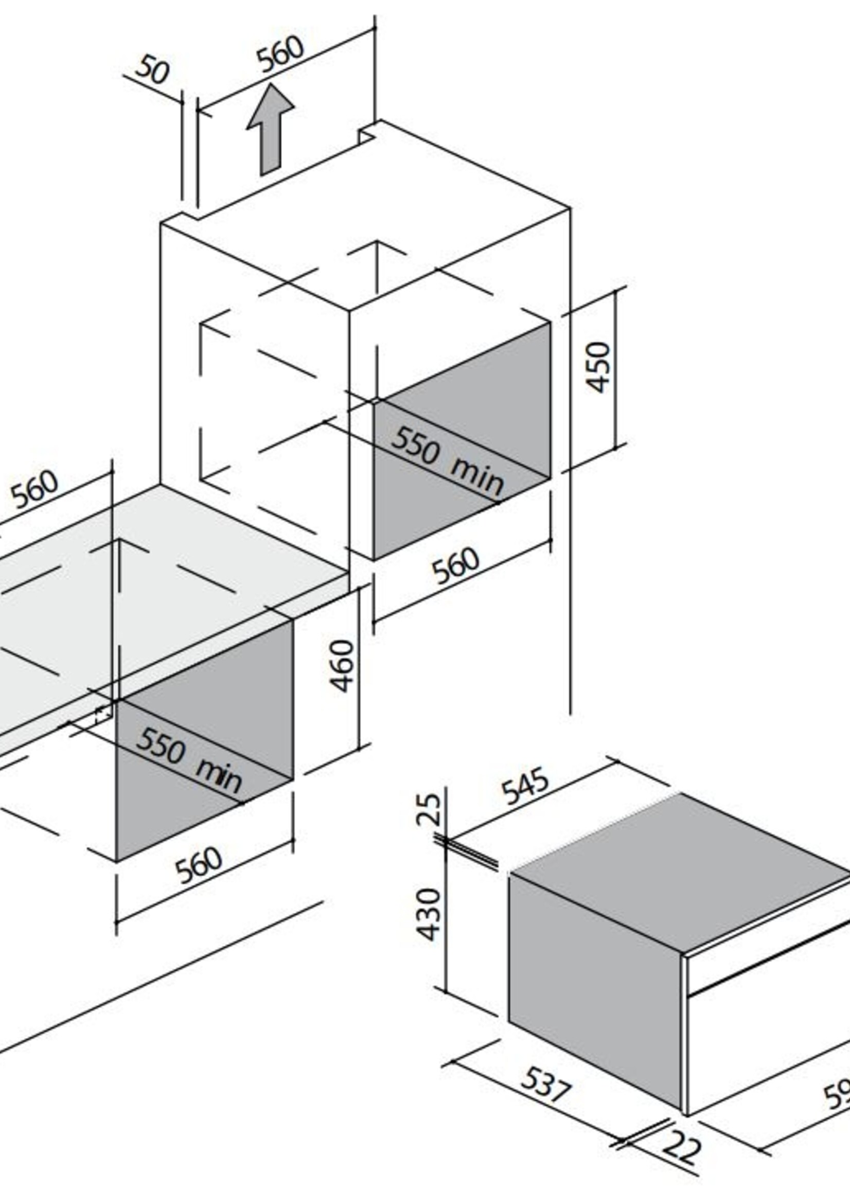 Boretti MLBC45ZW Oven met magnetron 45 cm