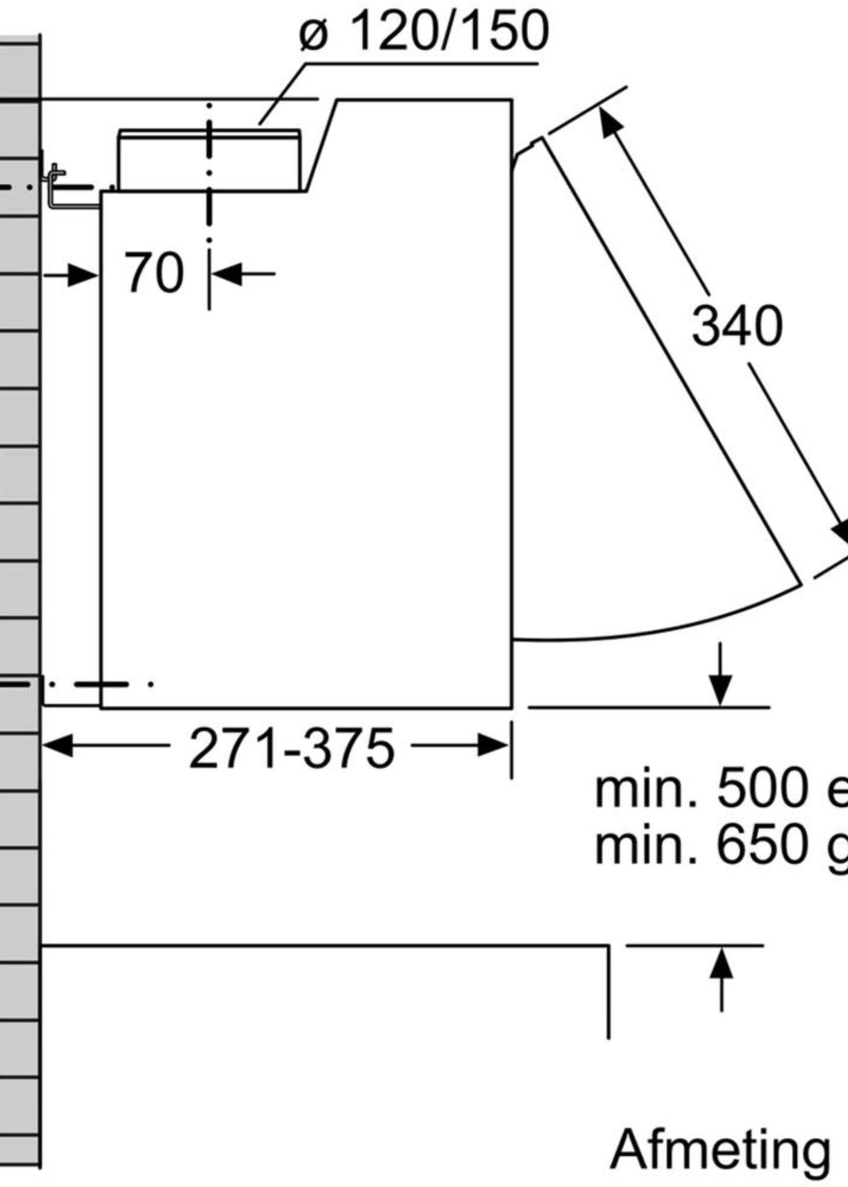 Siemens LE63MAC00 Geintegreerde afzuigkap 60 cm