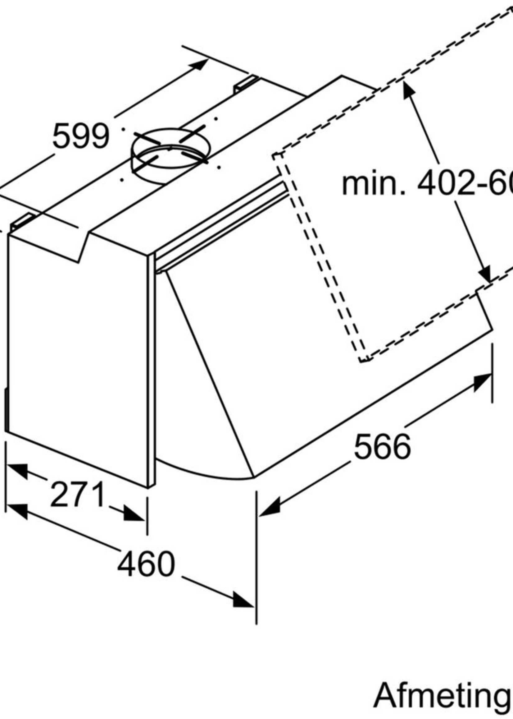 Siemens LE63MAC00 Geintegreerde afzuigkap 60 cm