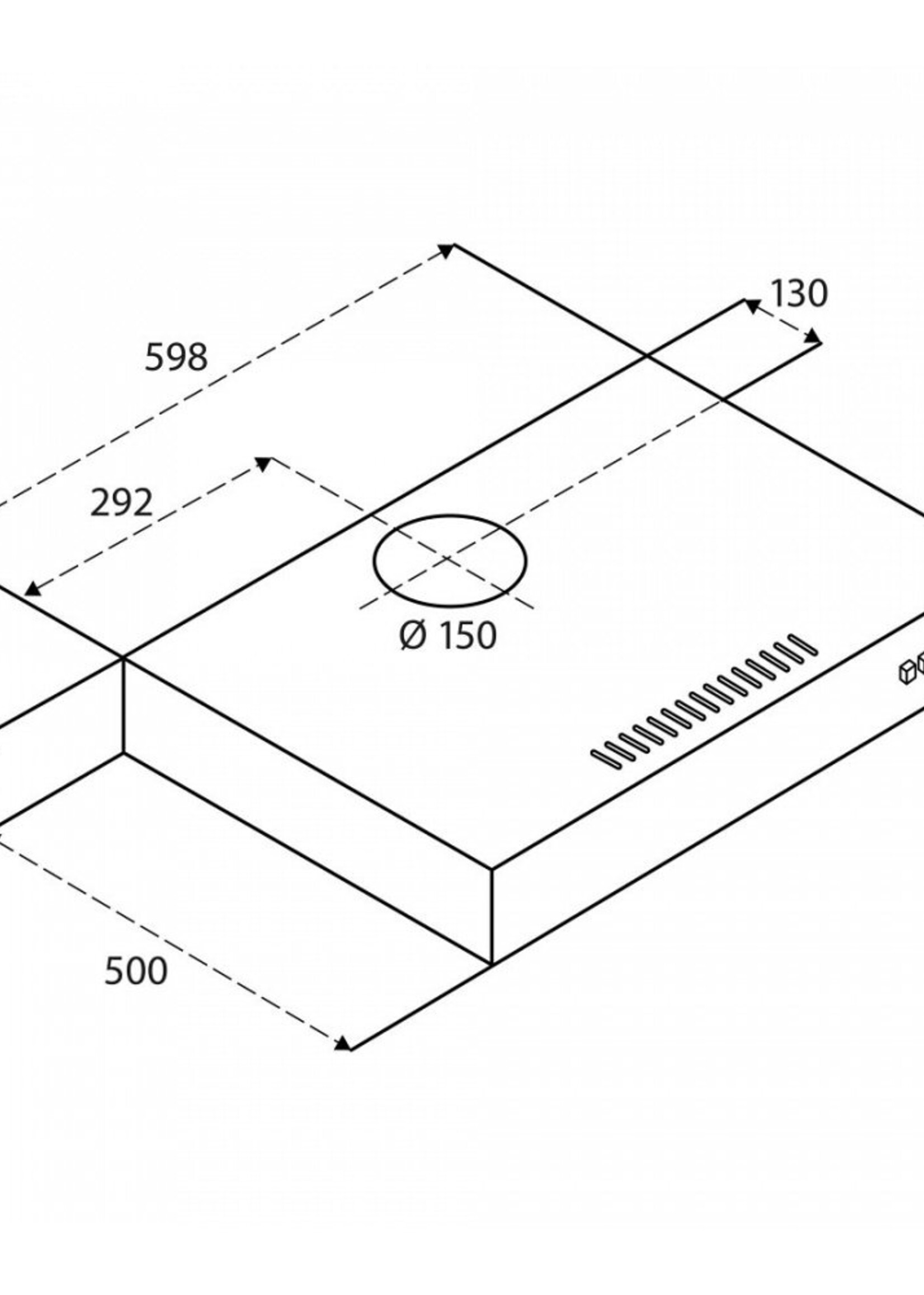 Inventum AKO6015ZWA Onderbouw afzuigkap 60 cm