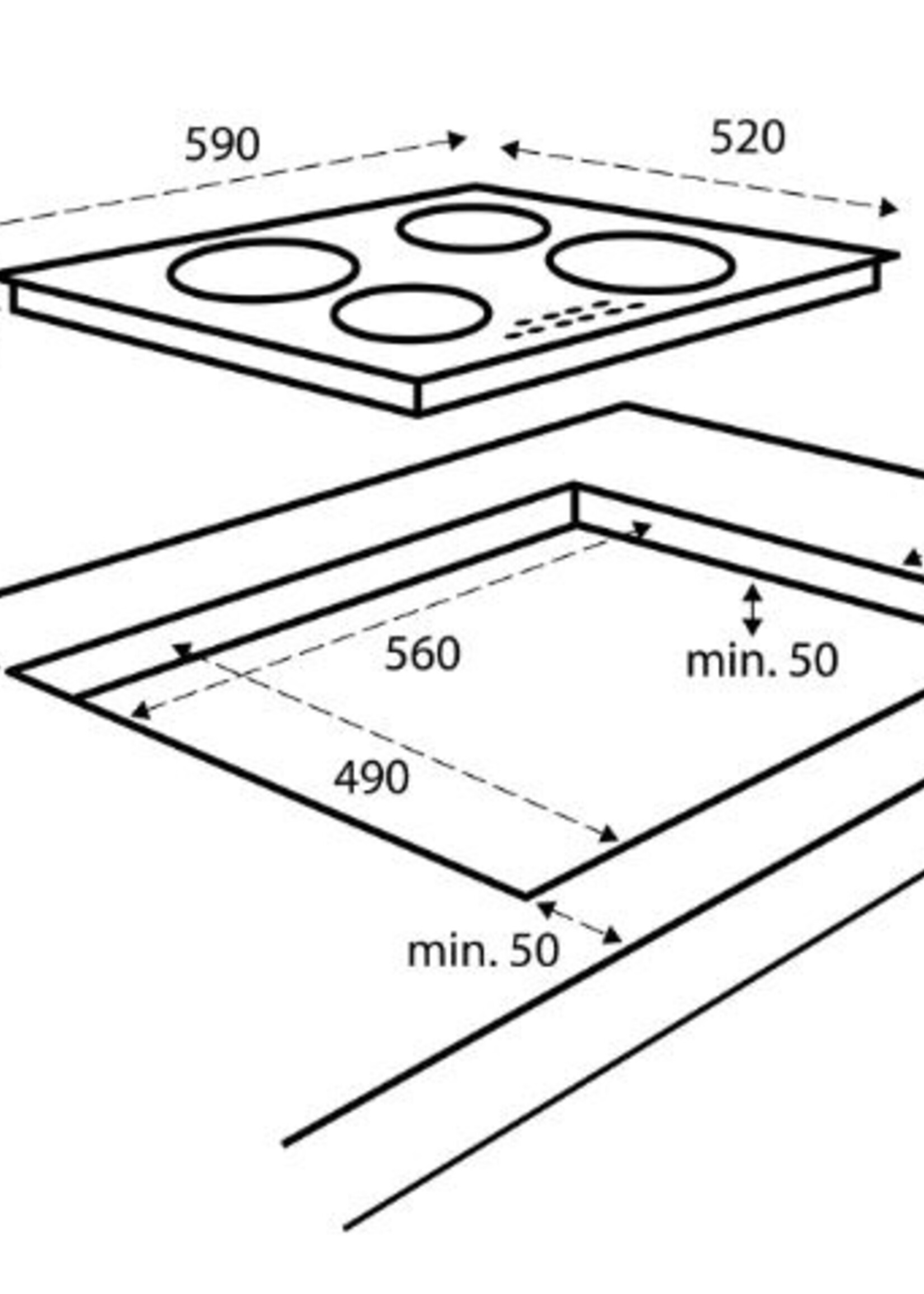 Inventum IKI6035MAT Inductiekookplaat 60 cm