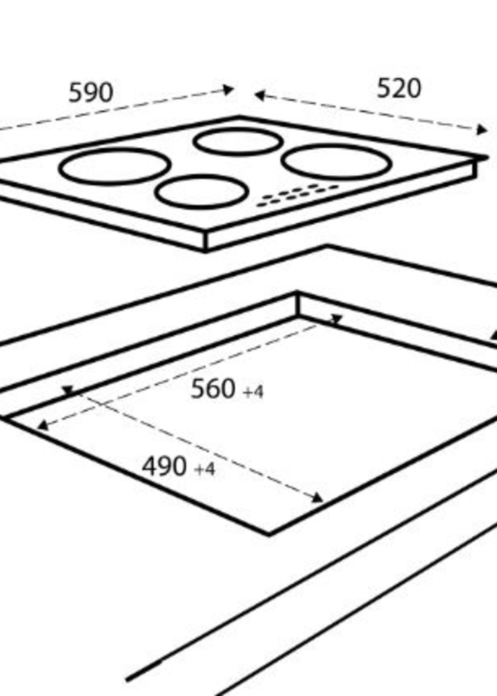 Inventum IKI6008MAT Inductiekookplaat 60 cm