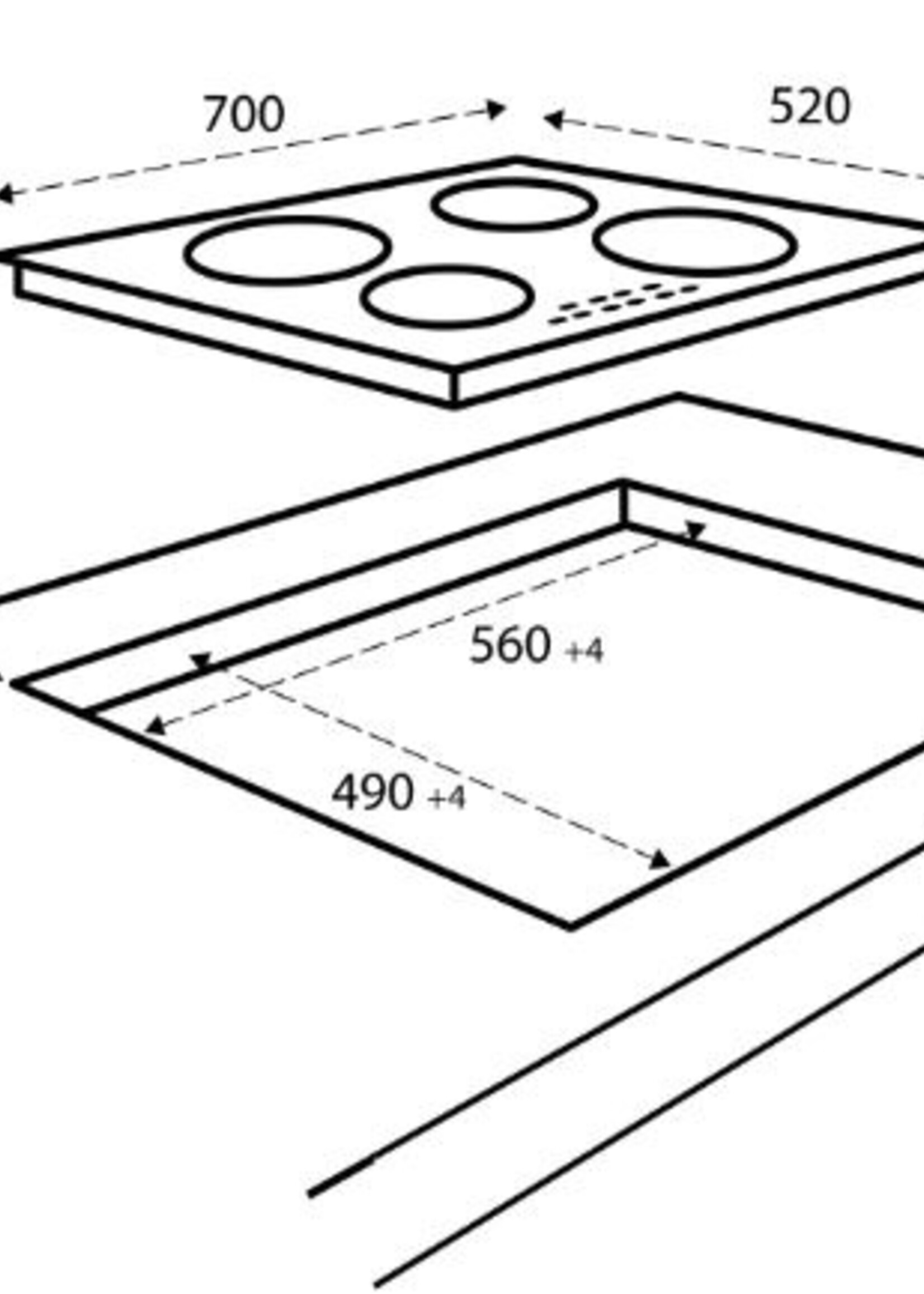 Inventum IKI7008 Inductiekookplaat 70 cm