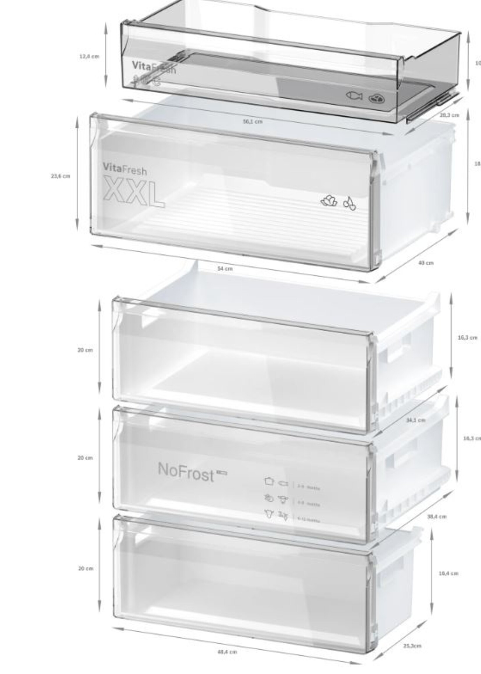 Bosch KGN49OXBT Vrijstaande Koel/vries combi 203 cm