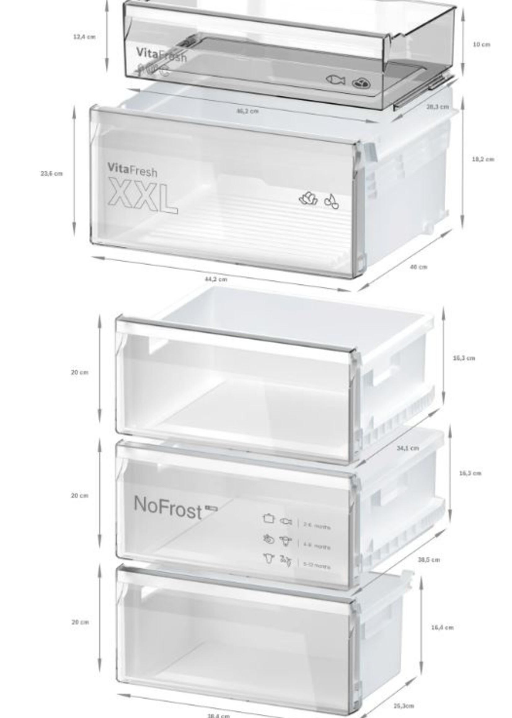 Bosch KGN39OXBT Vrijstaande Koel/vries combi 203 cm