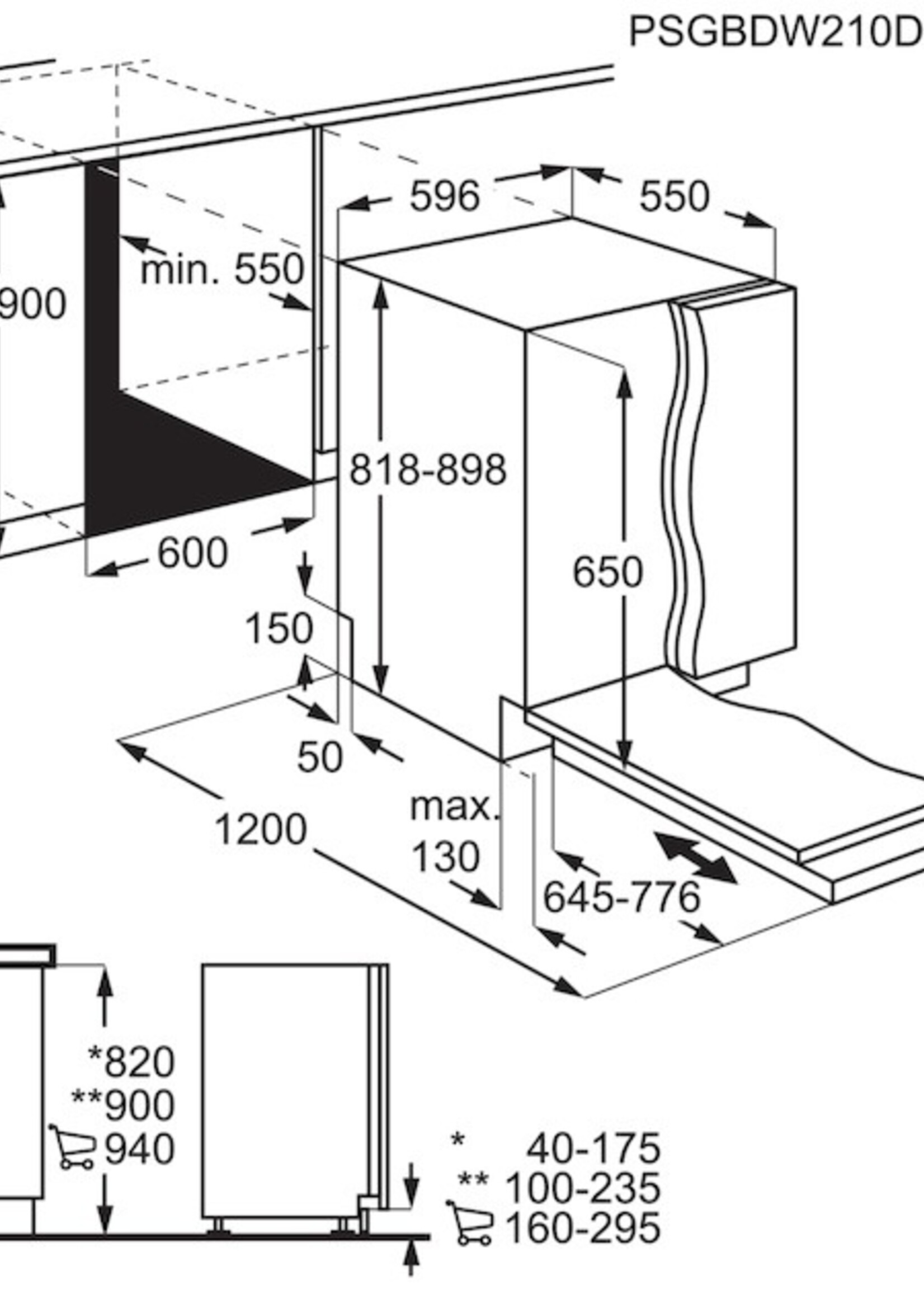 AEG FSB53617Z inbouwvaatwasser