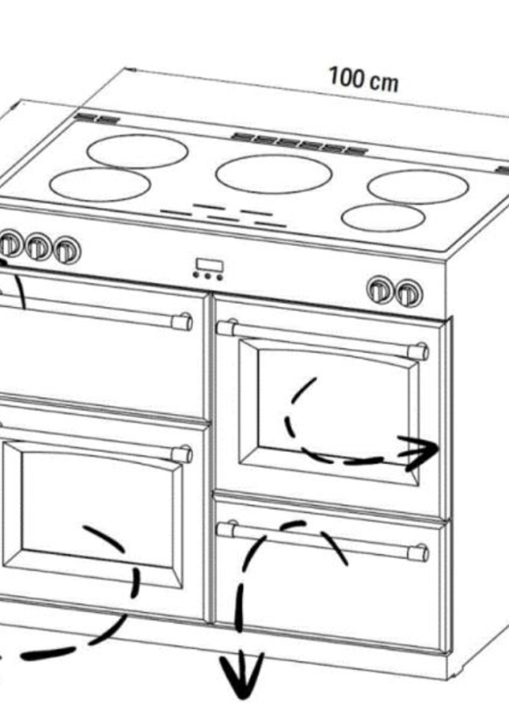 Stoves Precision ST410758 Inductie fornuis 100 cm