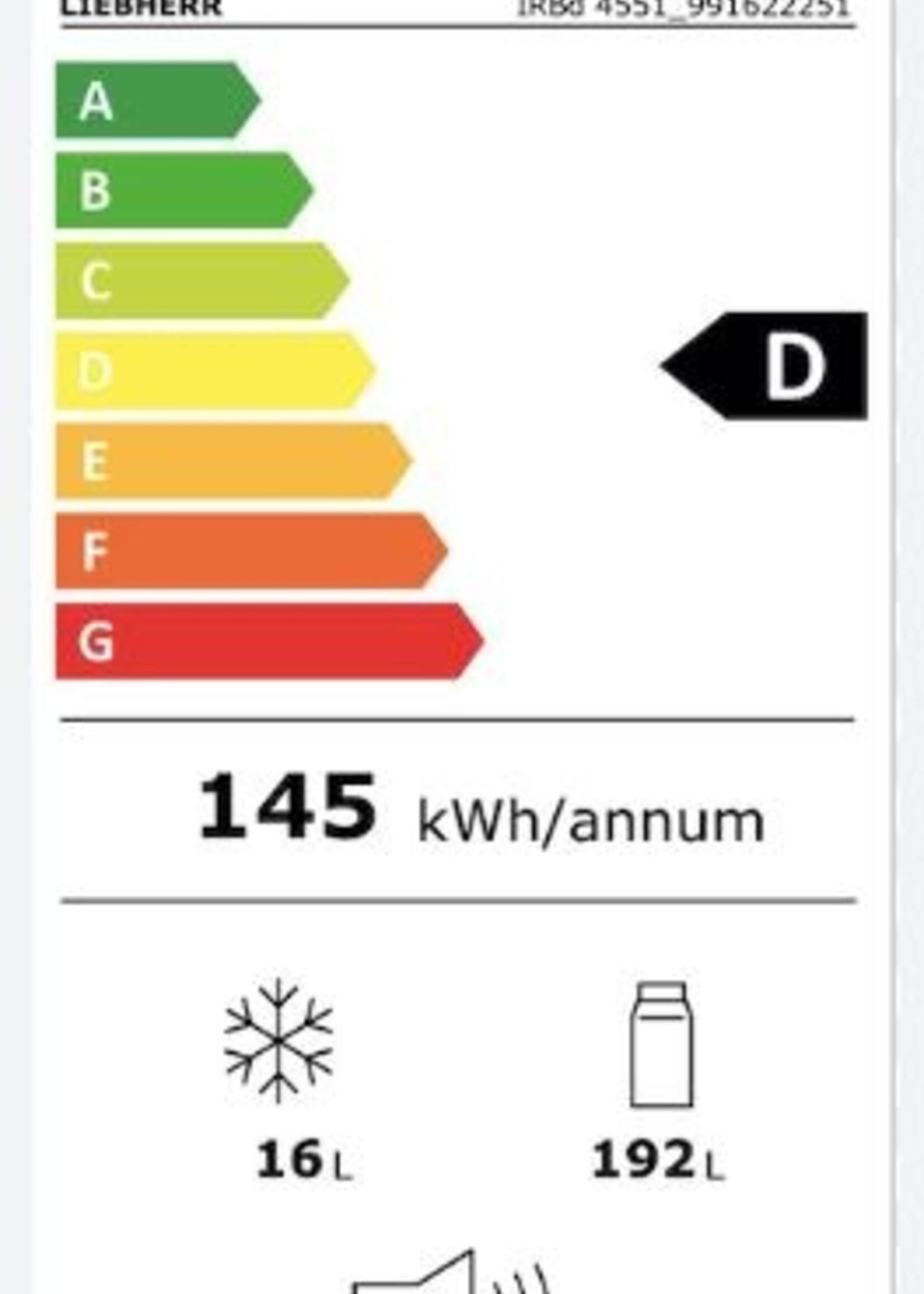 Liebherr IRBD4551-20 koelkast 140 cm